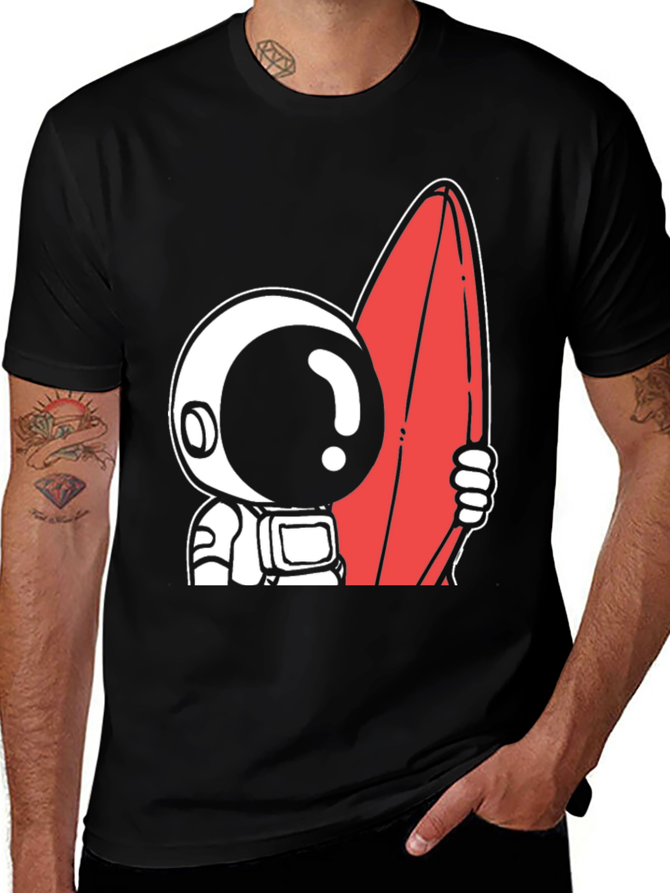 Variant 8 of Astronaut Surfer Graphic Tee
