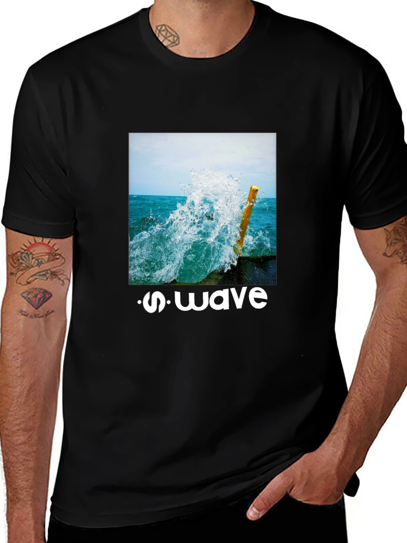 Variant 5 of S-Wave Graphic T-Shirt - Black