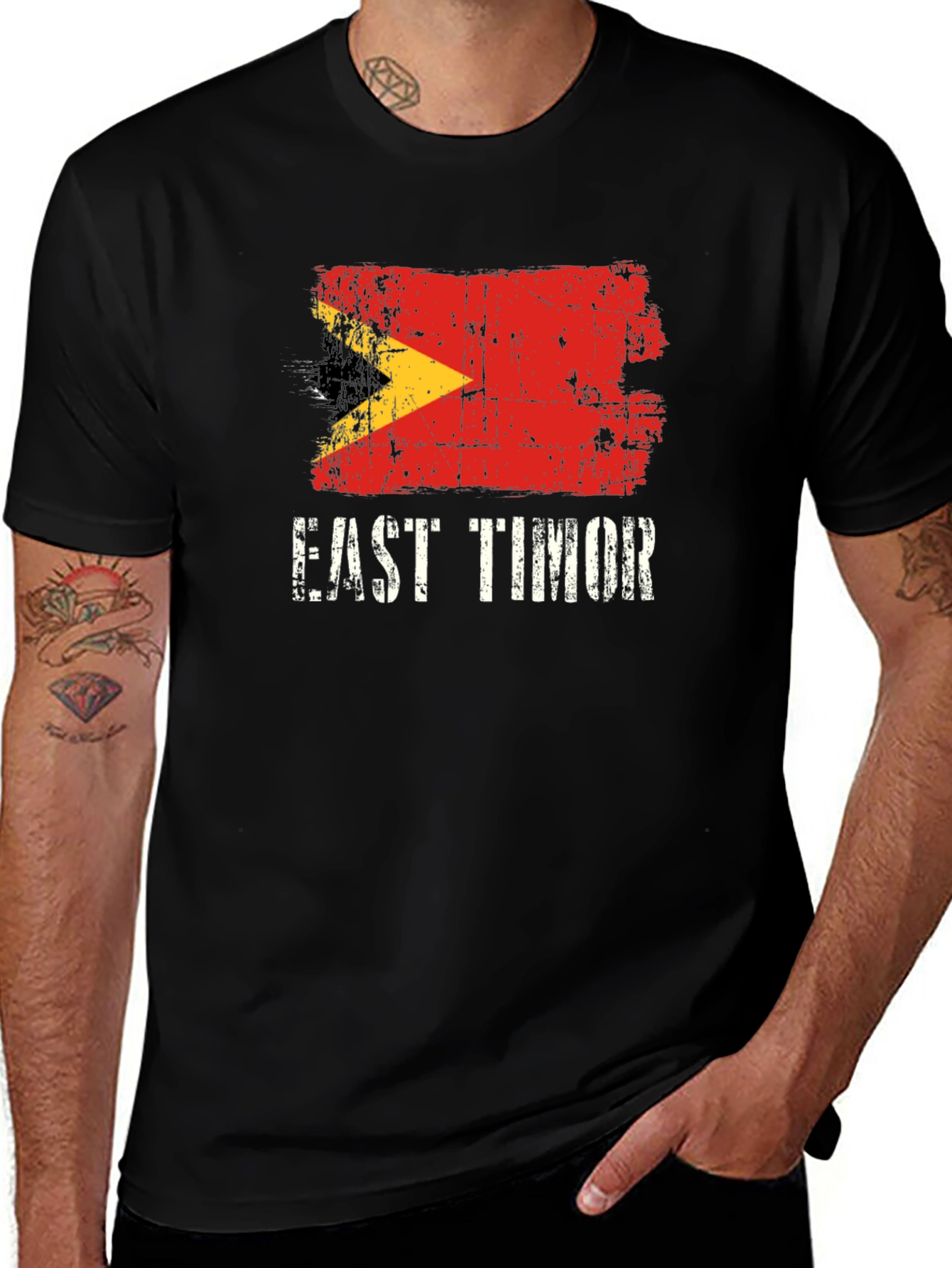 East Timor Flag Graphic T-Shirt
