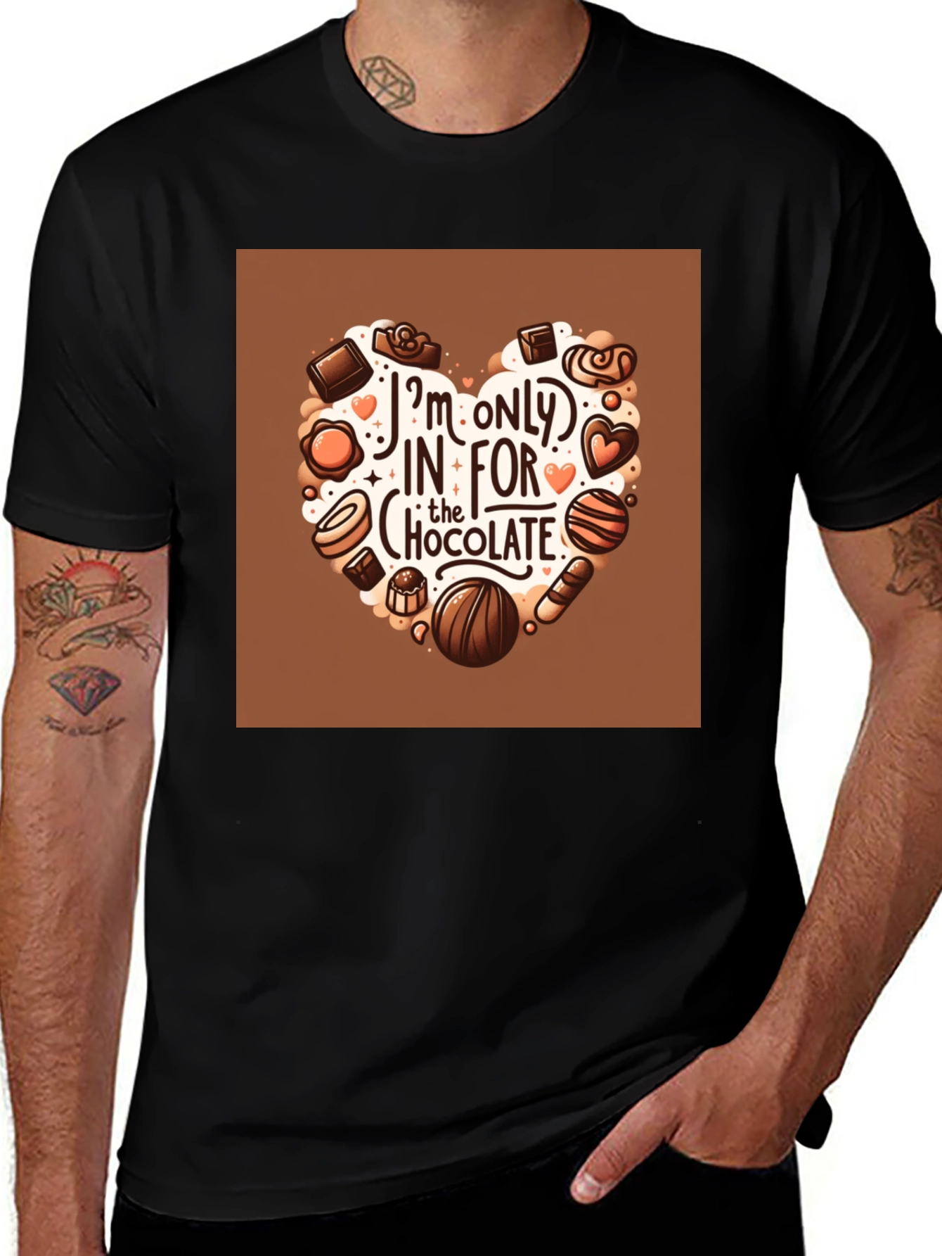 Variant 27 of Chocolate Lover's T-Shirt - Sweet Tooth Tee