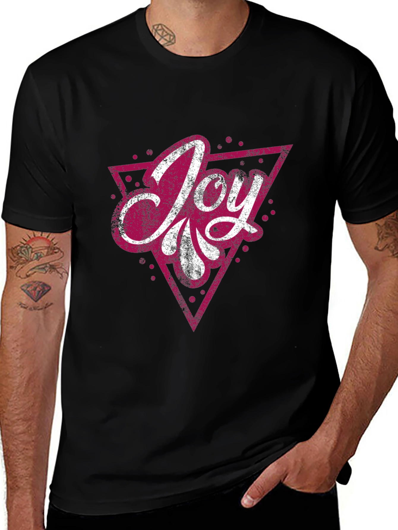 Variant 10 of Joy Graphic Tee - Distressed Print