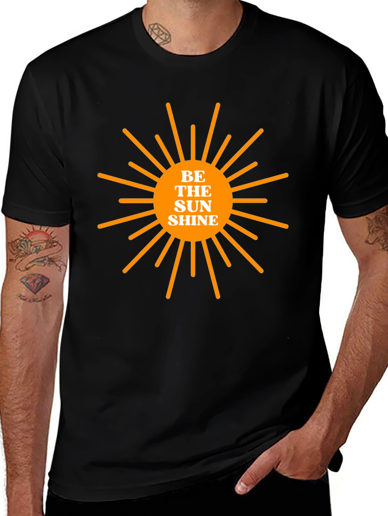 Variant 23 of Be the Sunshine Graphic T-Shirt - Black