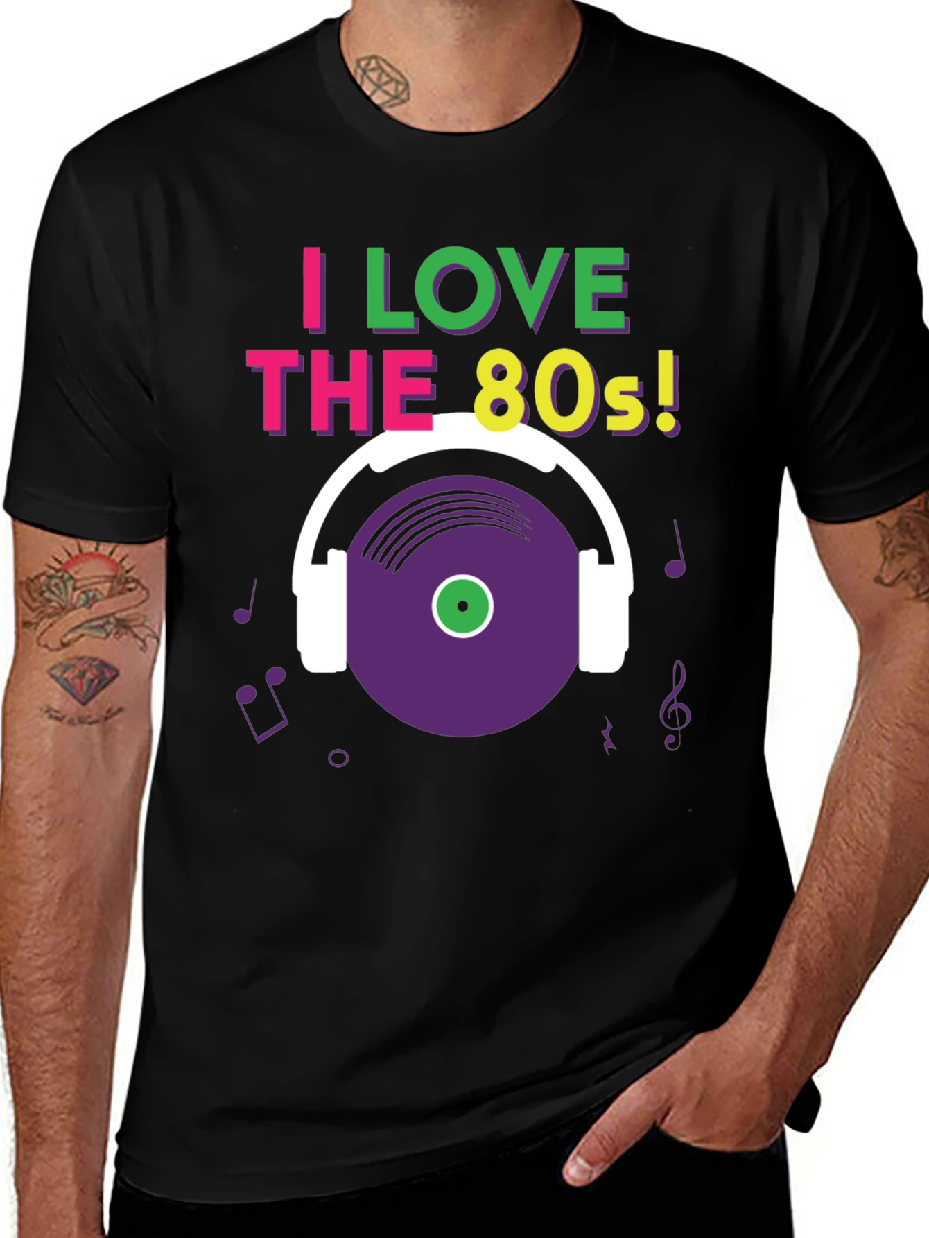 I Love the 80s T-Shirt Retro Music Graphic Tee