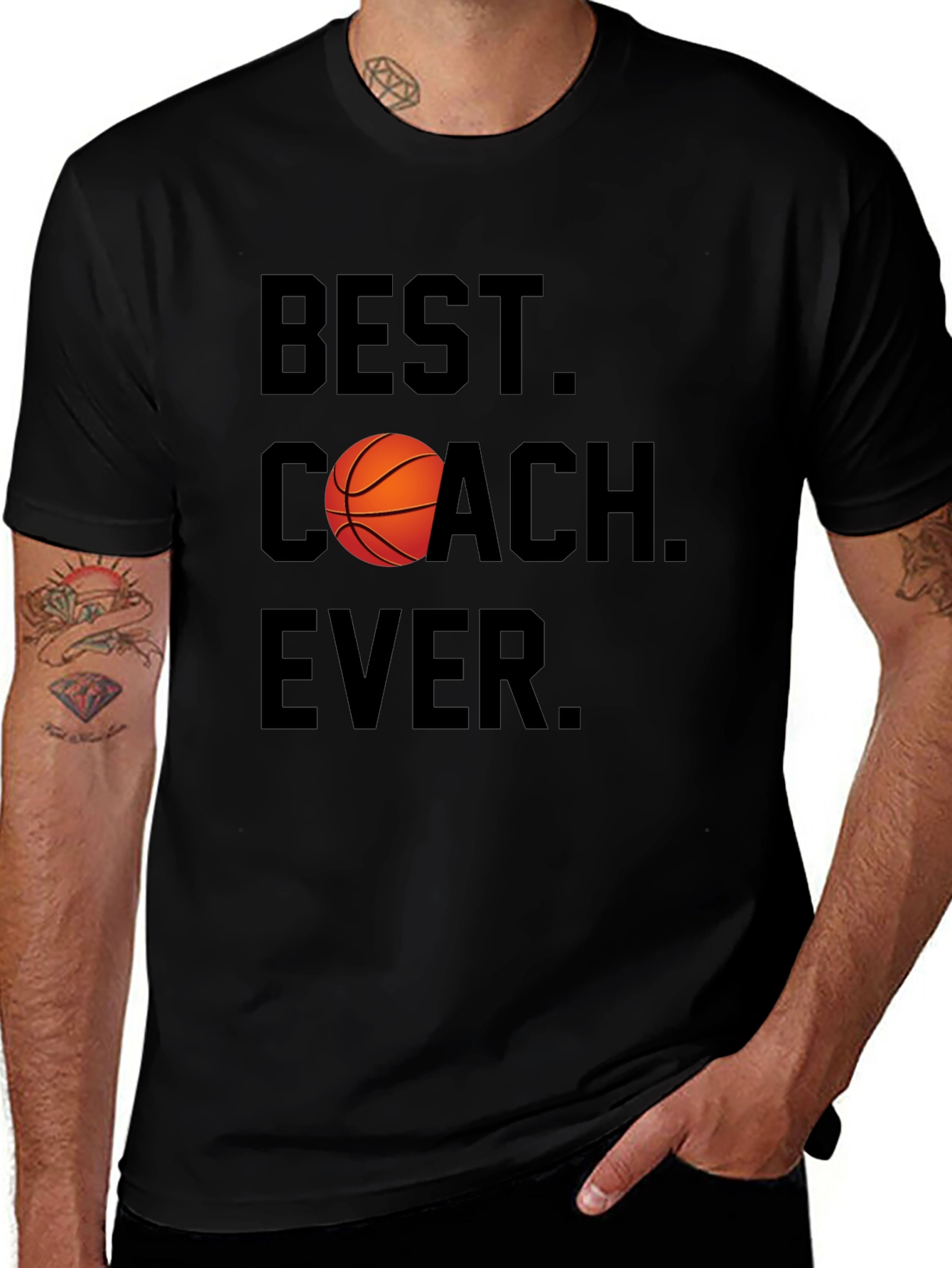 Variant 12 of Best Coach Ever T-Shirt - Basketball Gift