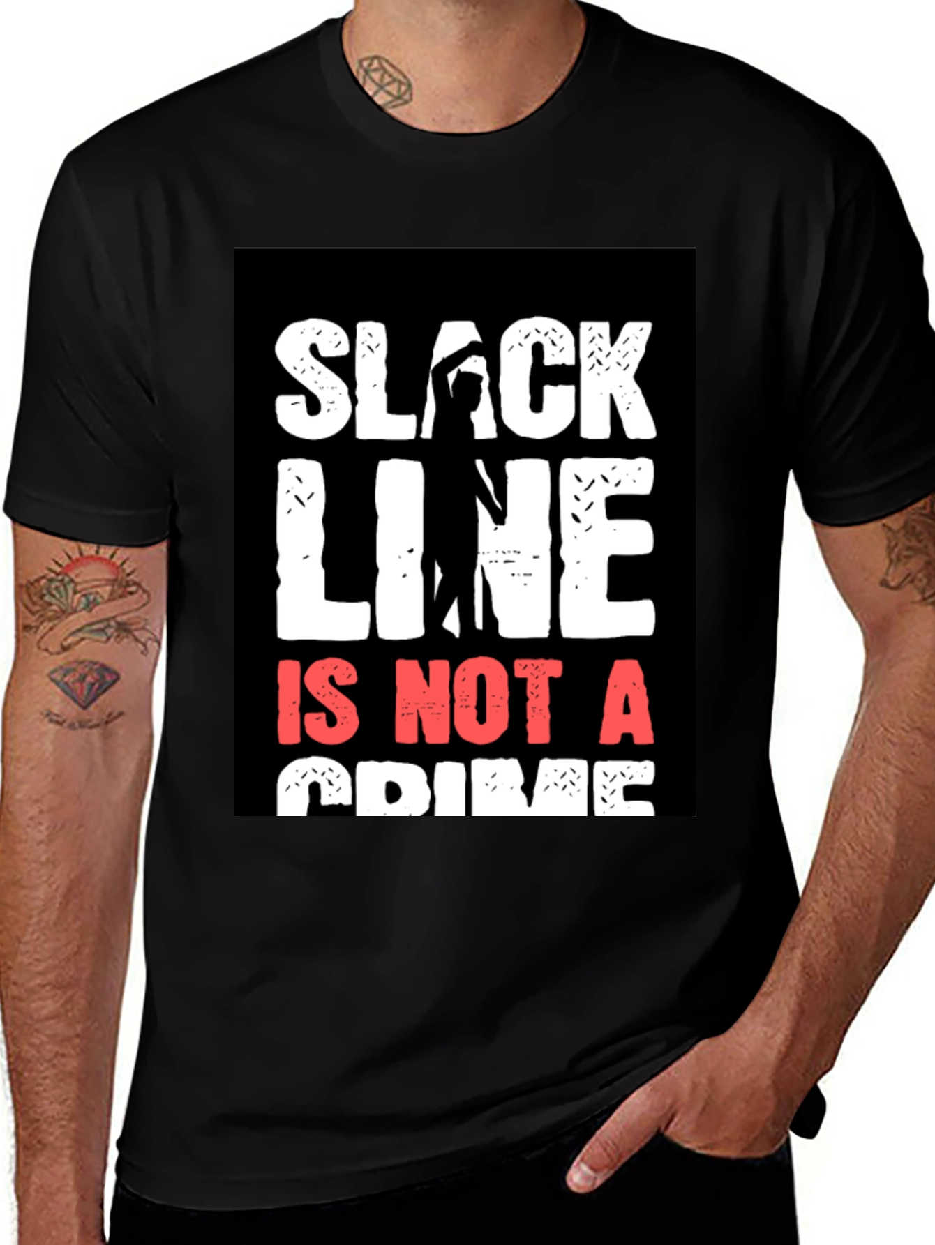 Variant 5 of Slackline Is Not A Crime T-Shirt