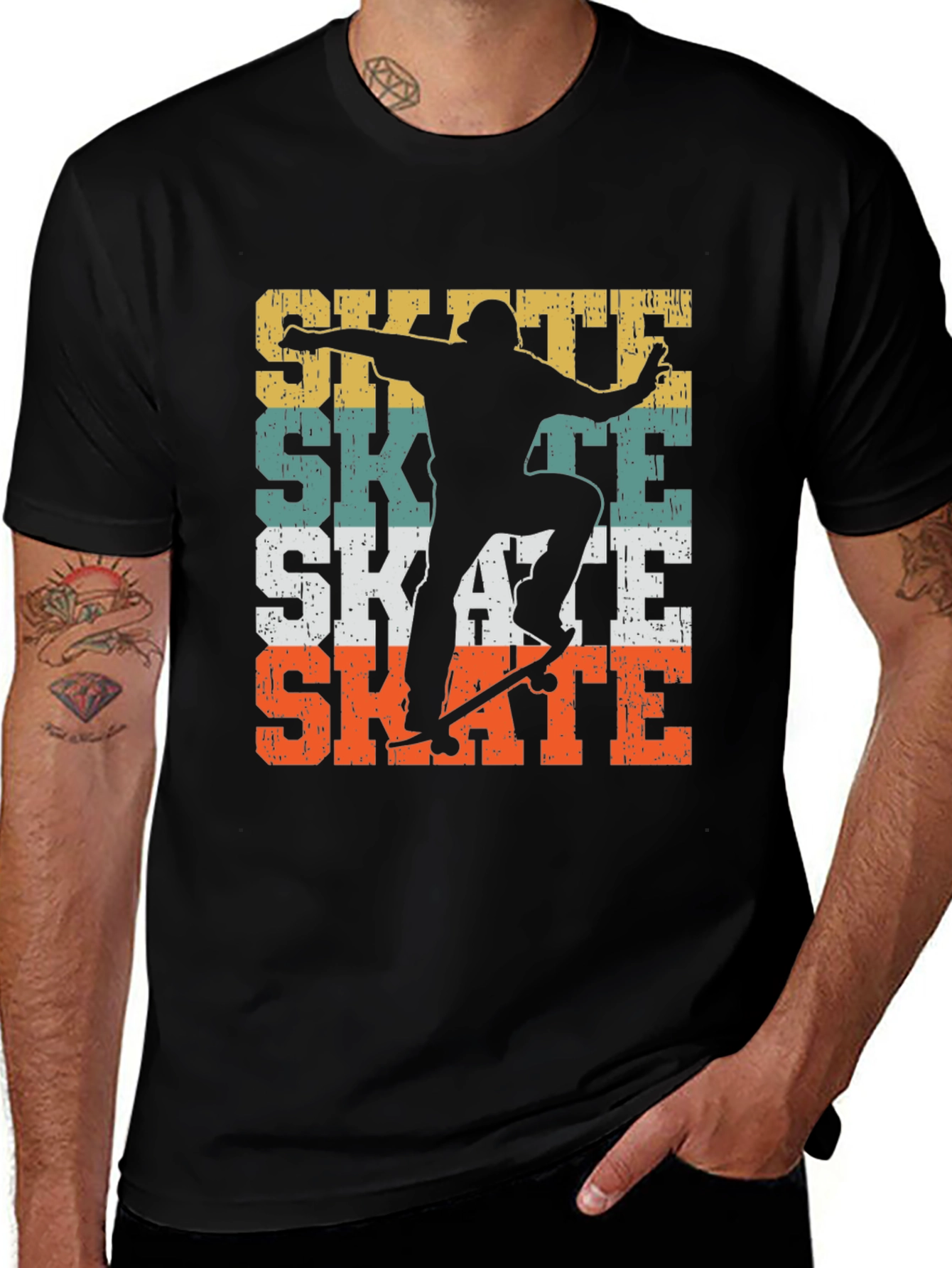 Variant 18 of Retro Skate T-Shirt - Vintage Skateboarder Graphic Tee