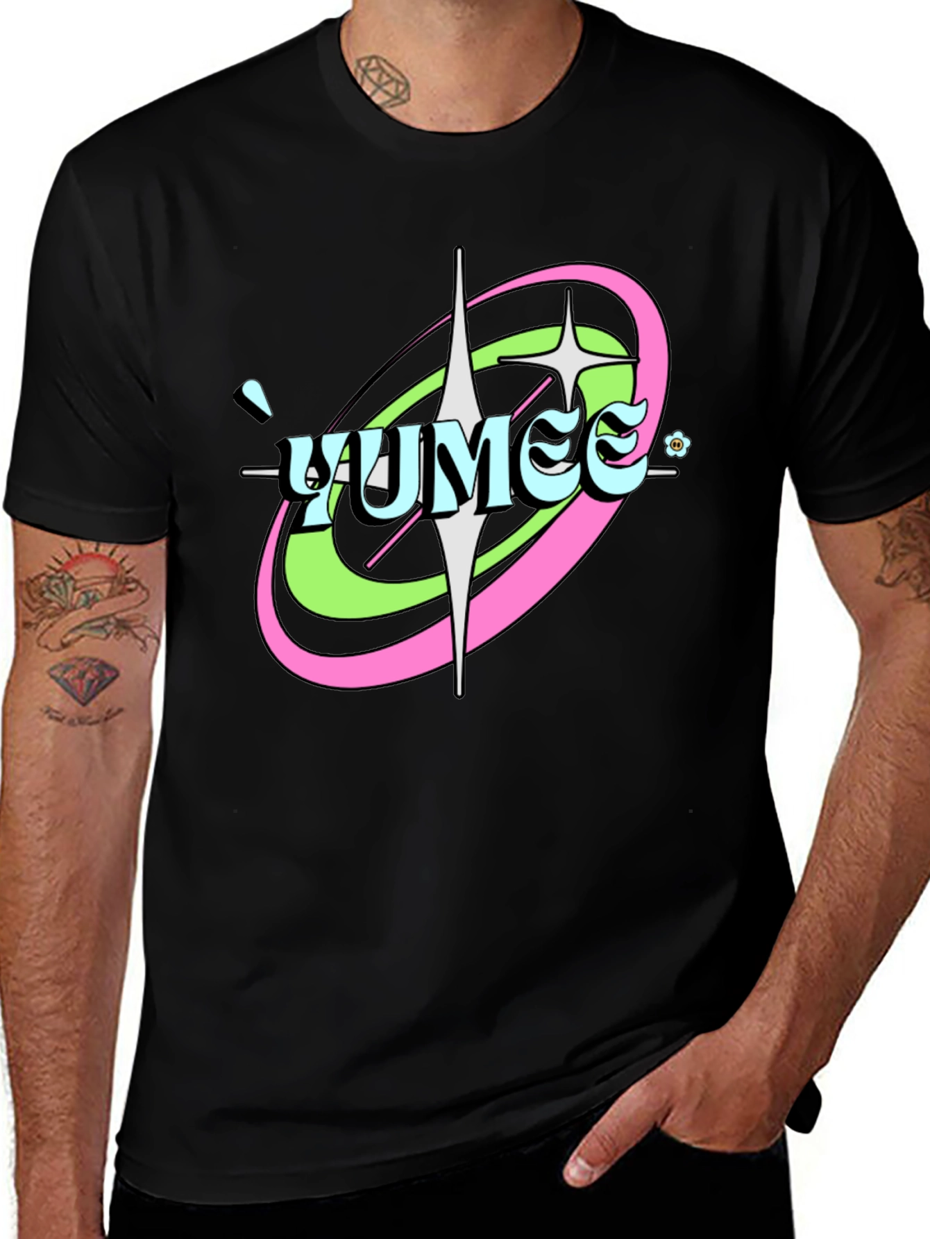 Variant 30 of YUMEE Graphic T-Shirt - Stylish Men's Black Tee