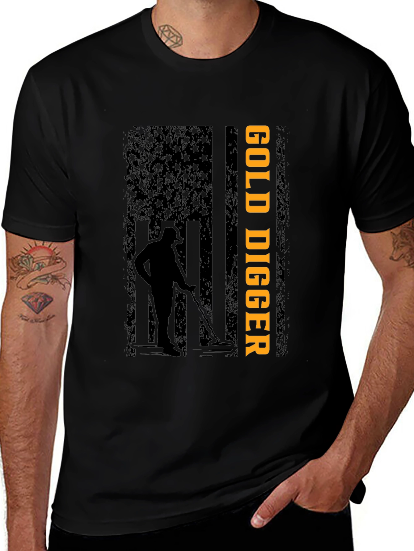 Gold Digger Graphic Tee - Black