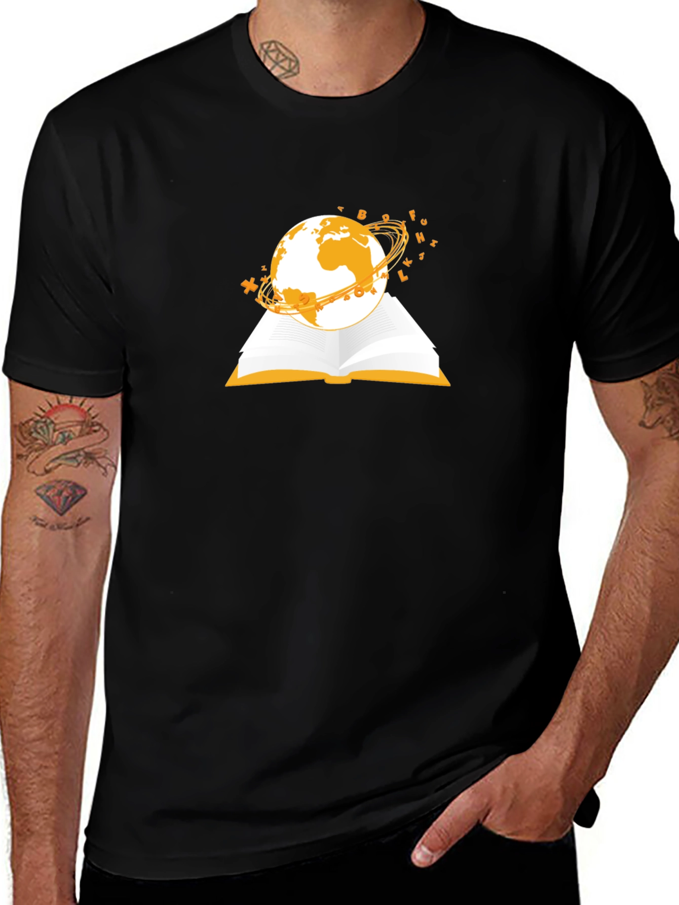 Variant 4 of Globe and Book Graphic Tee - Read the World