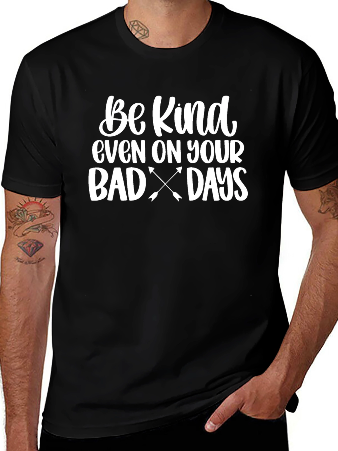 Variant 2 of Be Kind T-Shirt - Black Casual Tee