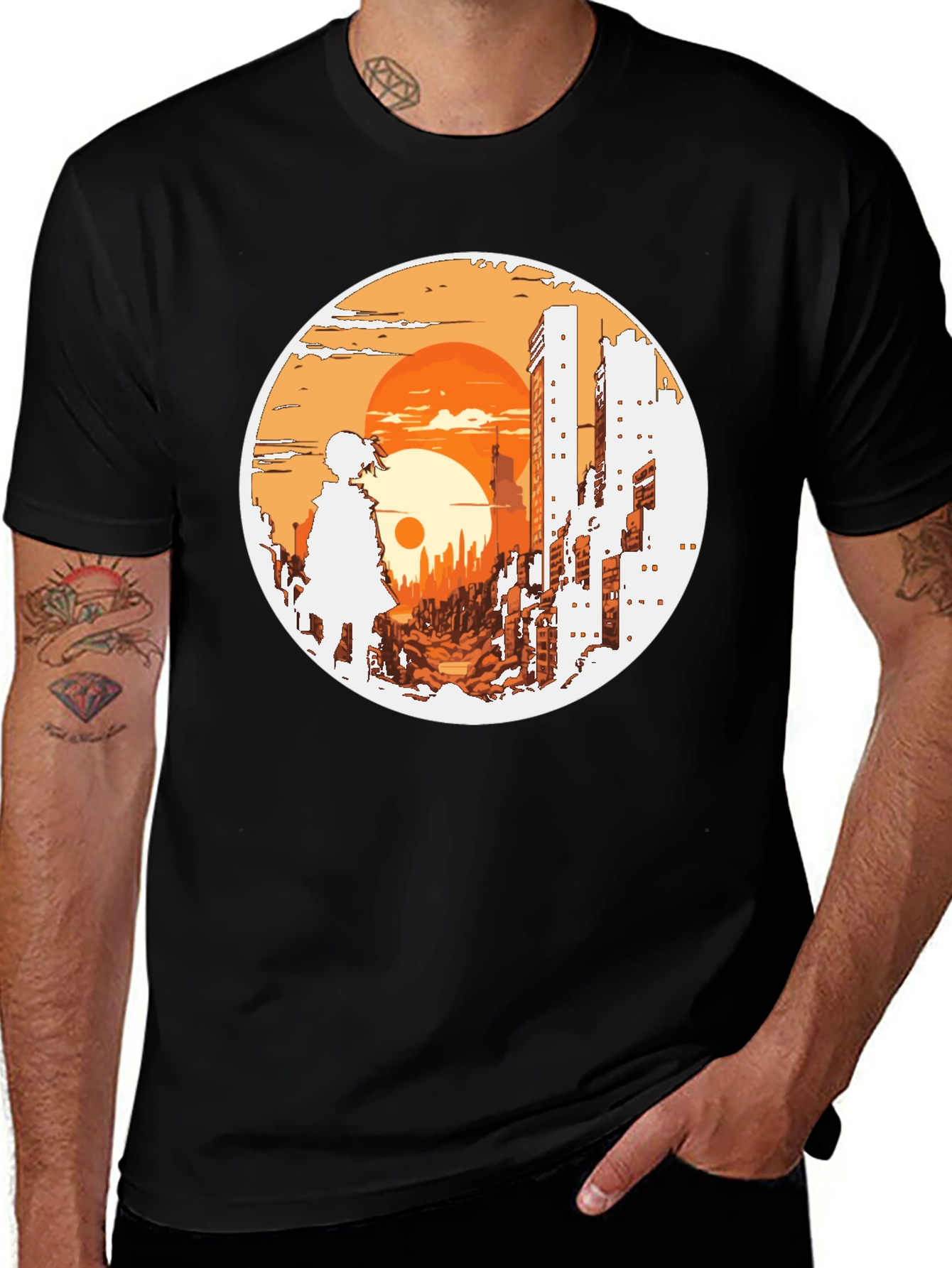 Variant 22 of Urban Sunset Graphic T-Shirt
