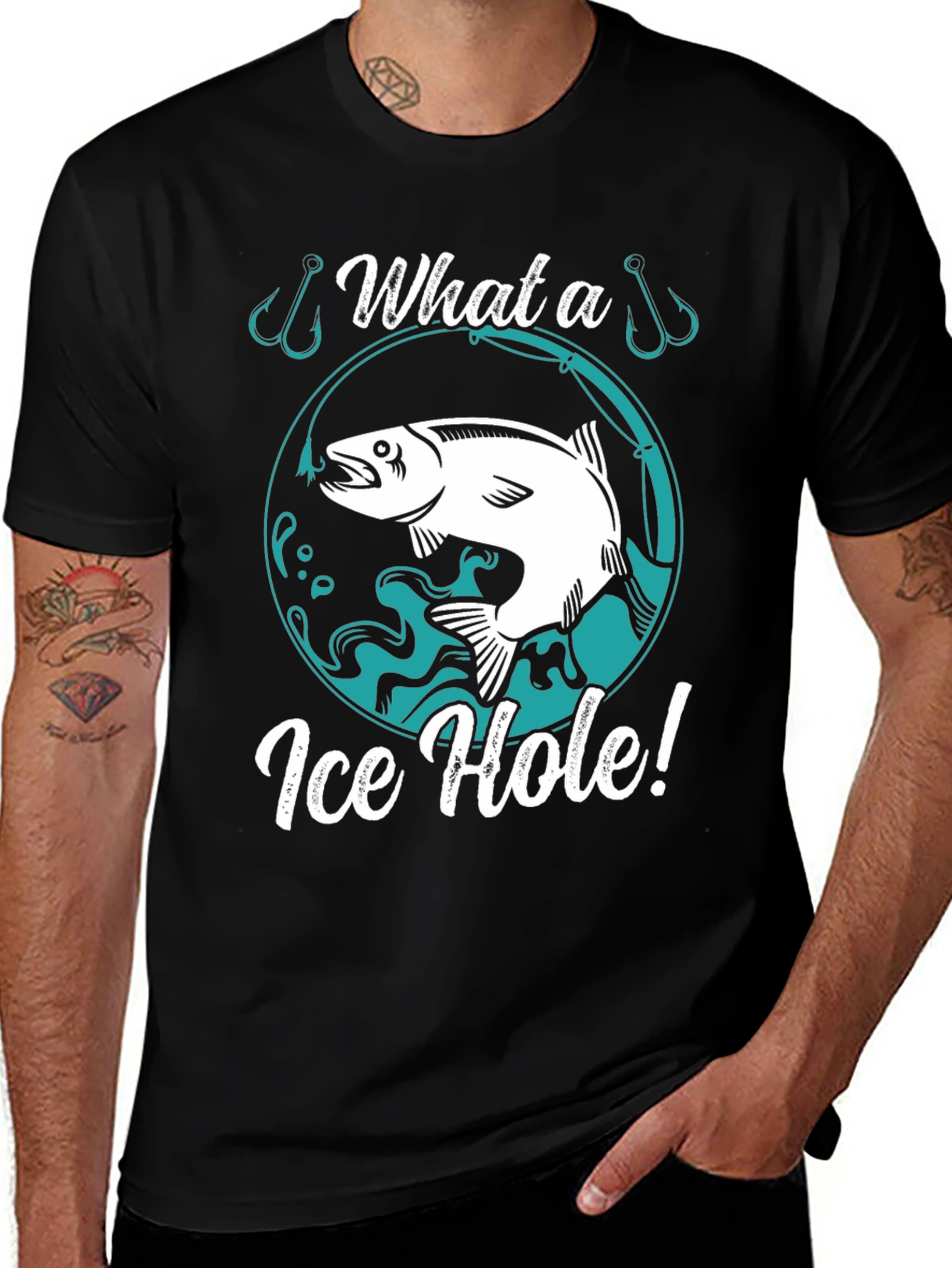 Variant 8 of What a Ice Hole Fishing Graphic Tee