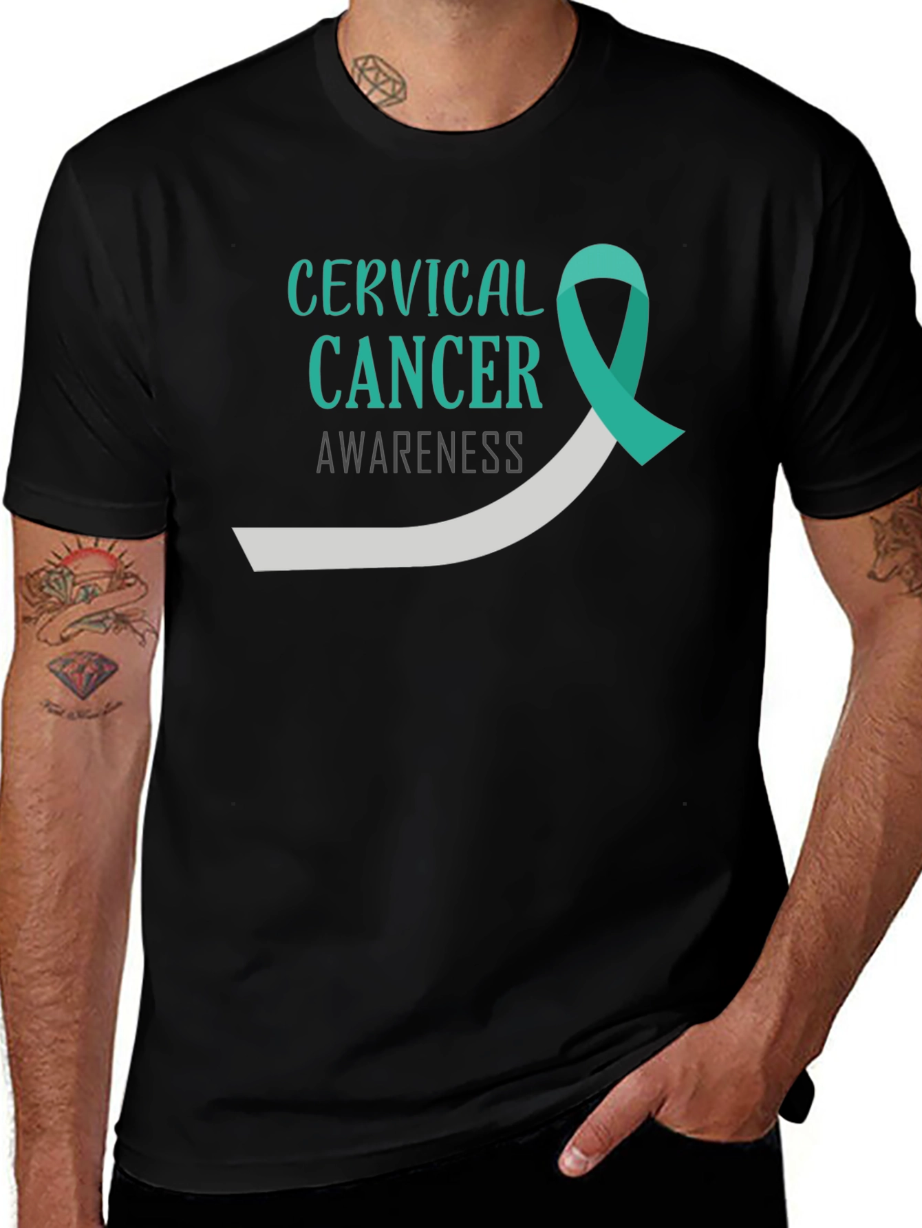 Variant 5 of Cervical Cancer Awareness T-Shirt
