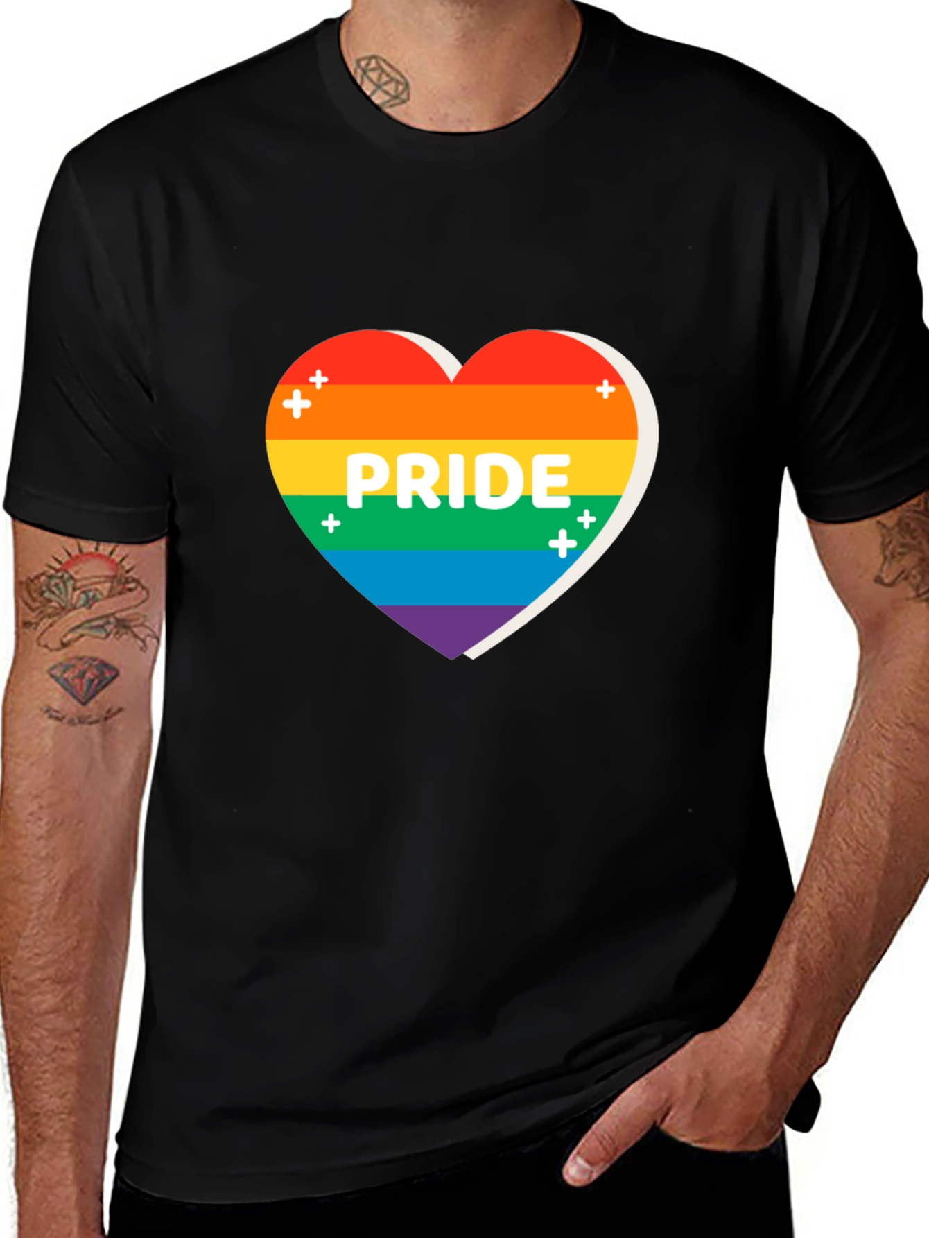 Pride Rainbow Heart T-Shirt - LGBTQ+ Love & Support