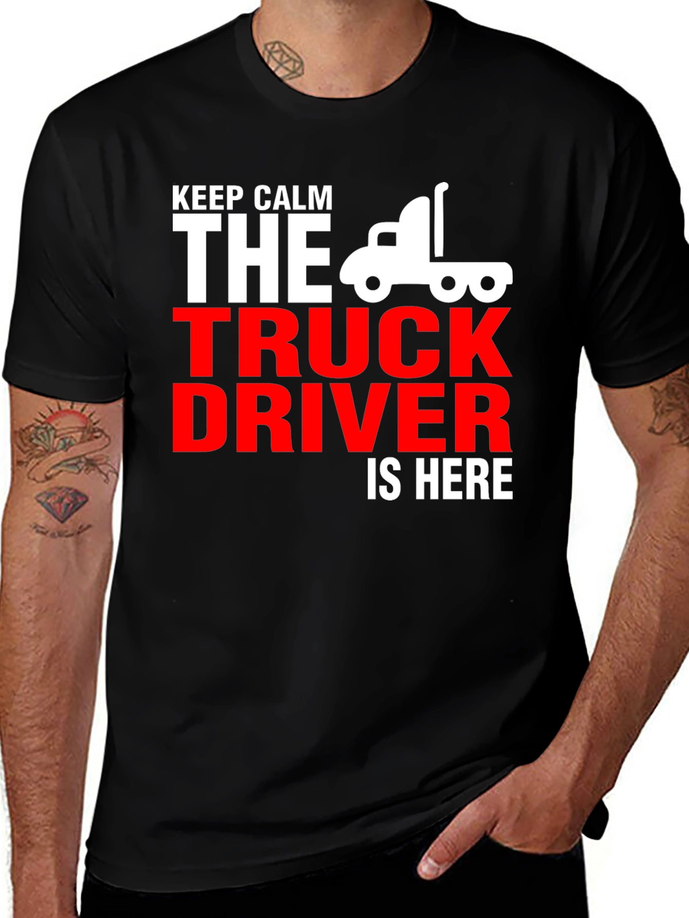 Variant 14 of Keep Calm Truck Driver T-Shirt