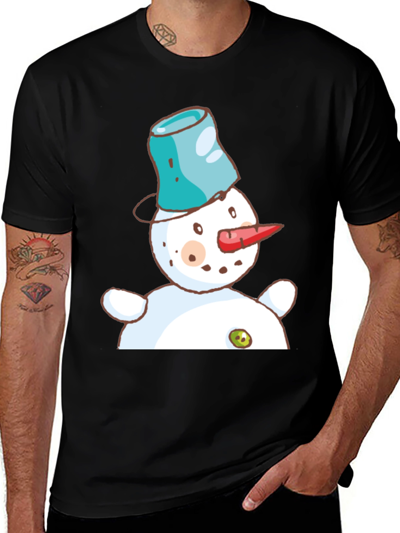 Variant 22 of Snowman T-Shirt: Whimsical Holiday Style