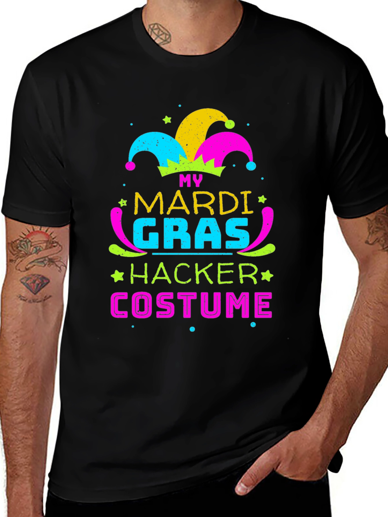 Mardi Gras Hacker Costume T-Shirt