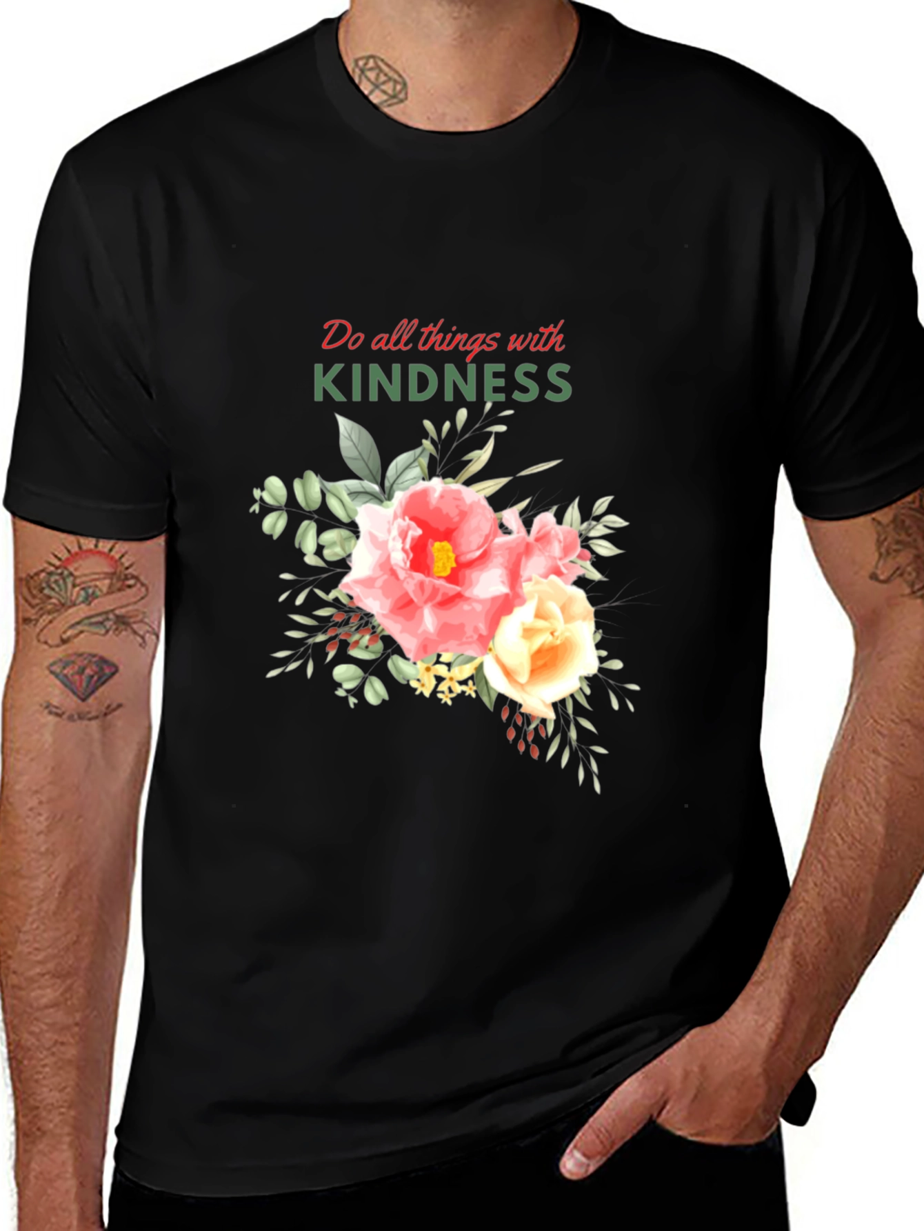 Variant 14 of Kindness Floral Graphic T-Shirt