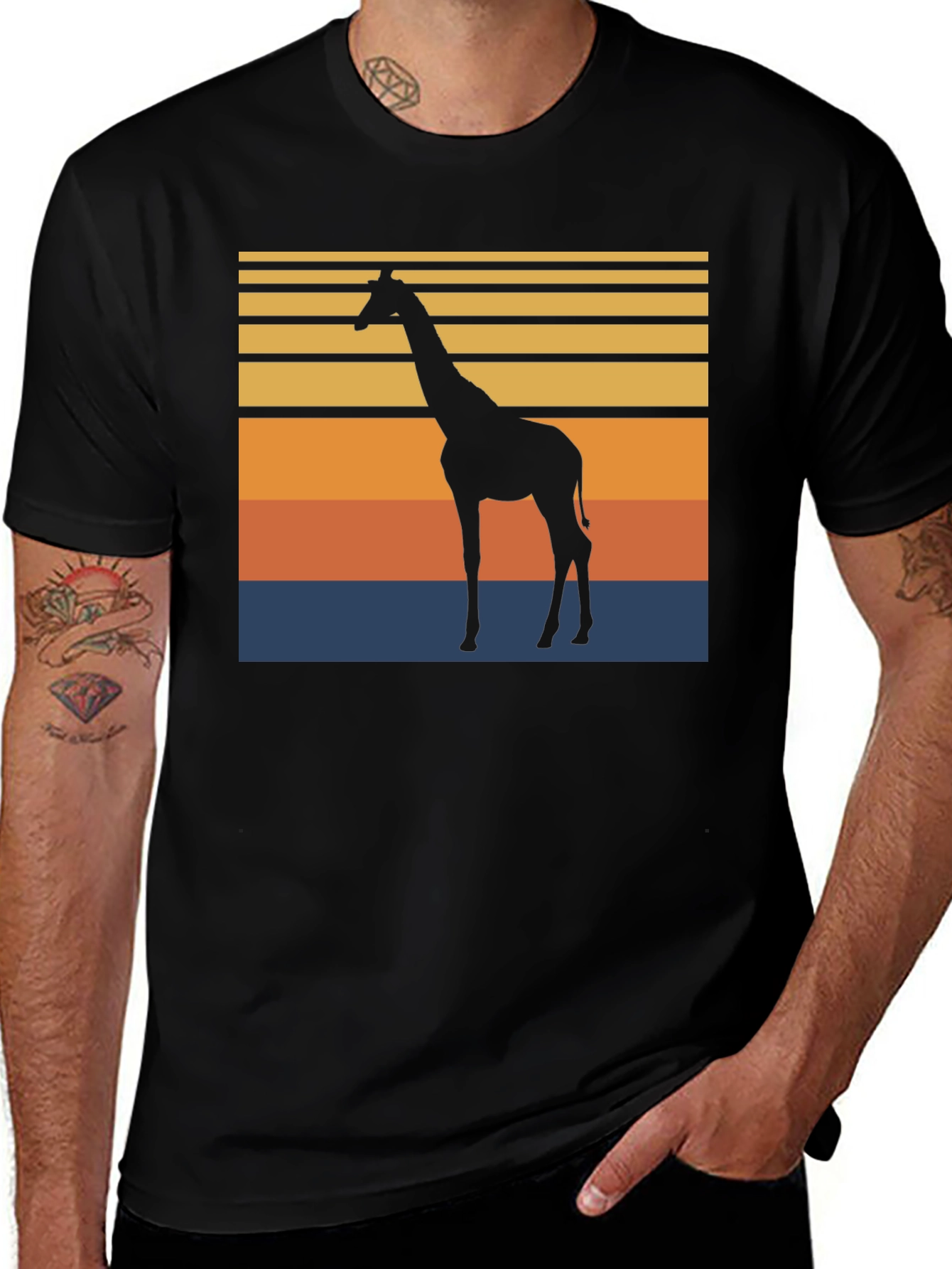 Variant 18 of Giraffe Sunset Graphic Tee