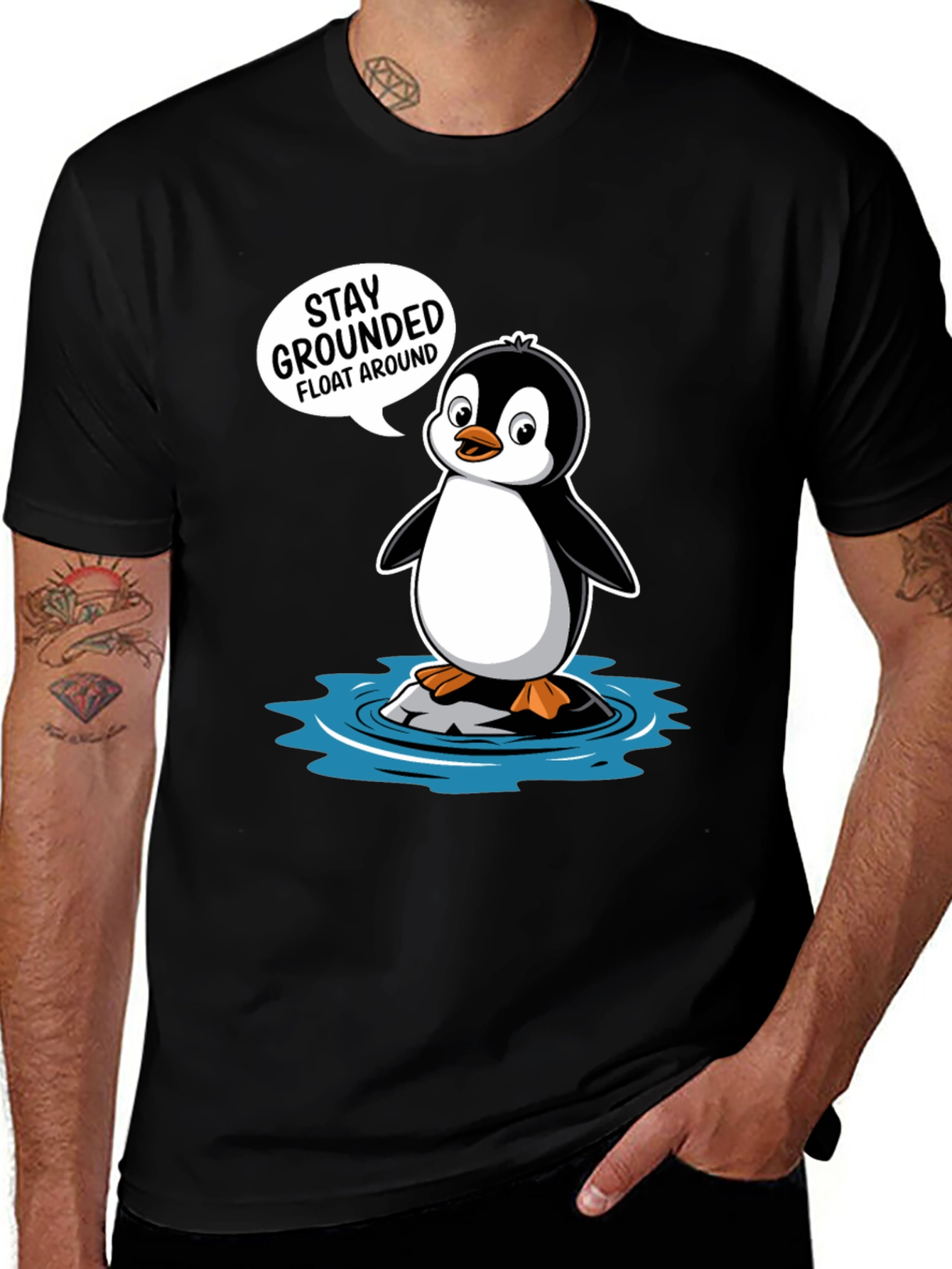 Variant 16 of Stay Grounded Penguin Graphic T-Shirt