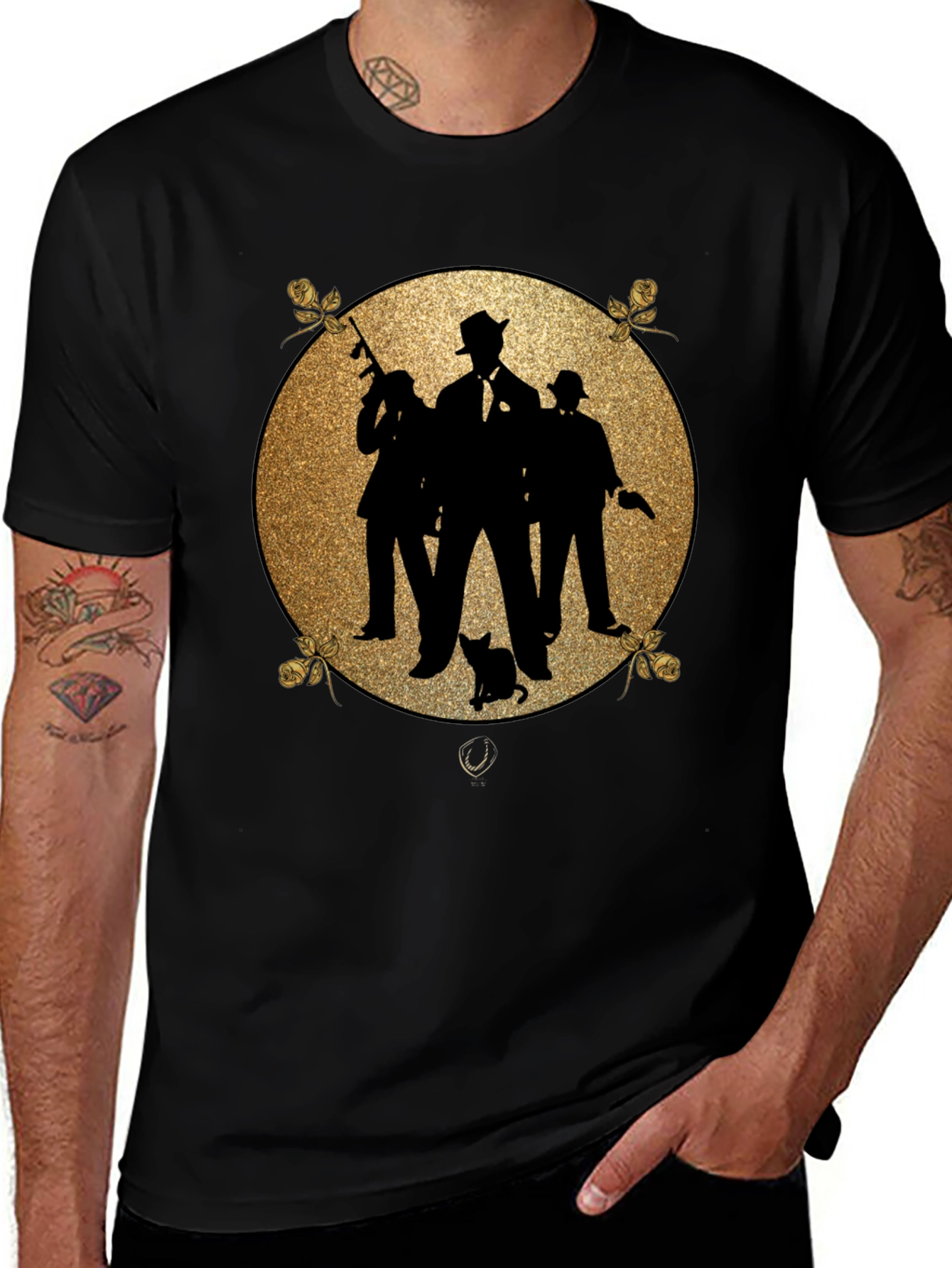 Variant 21 of Gangster Silhouette Graphic T-Shirt