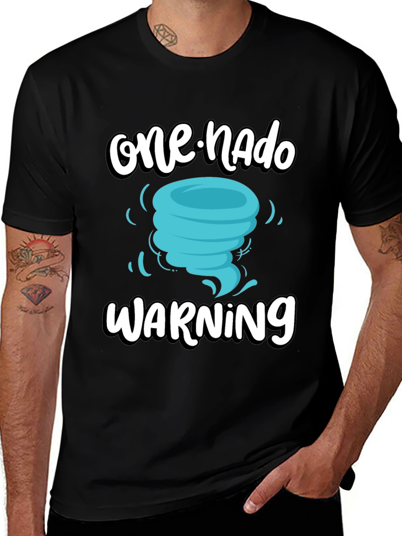 Variant 16 of One-Nado Warning Black Graphic Tee