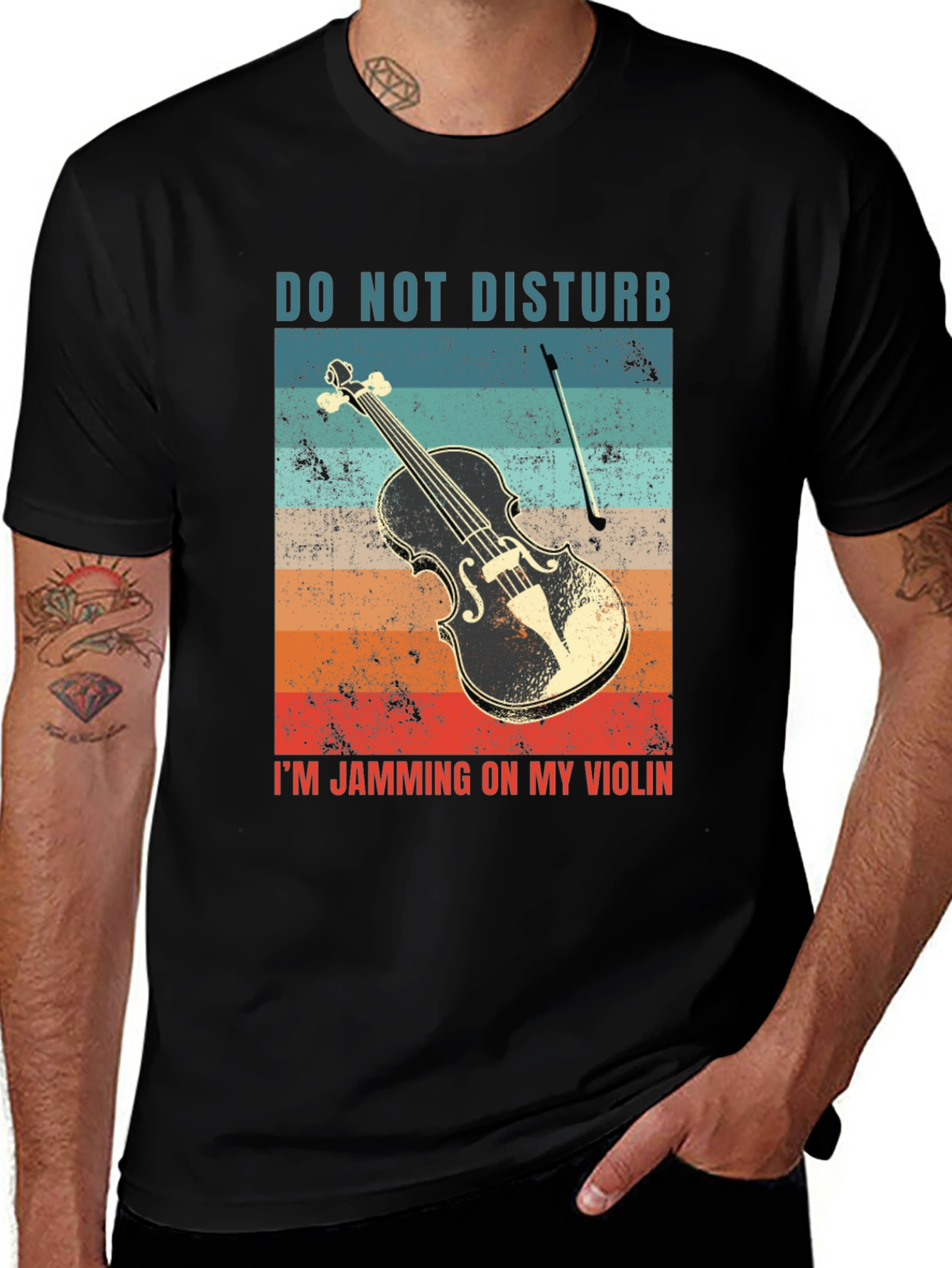 Variant 18 of Do Not Disturb Violin Musician T-Shirt