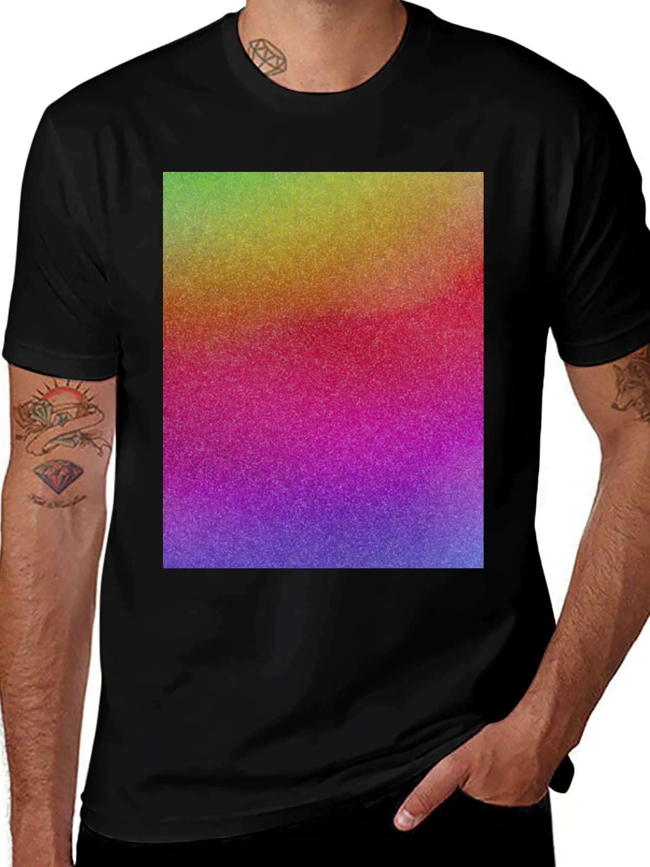 Variant 5 of Rainbow Gradient Graphic Tee