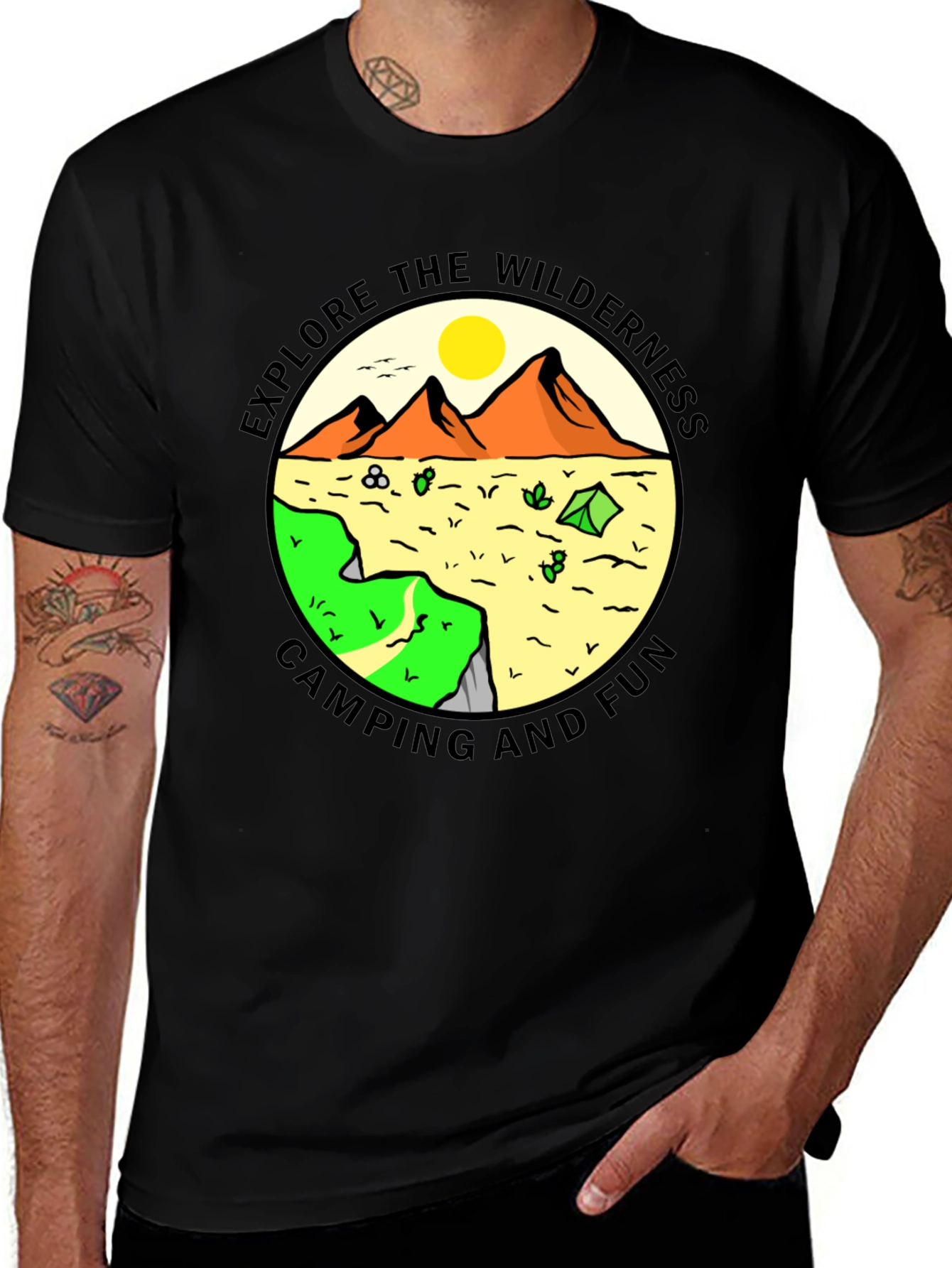 Variant 10 of Explore the Wilderness Camping T-Shirt