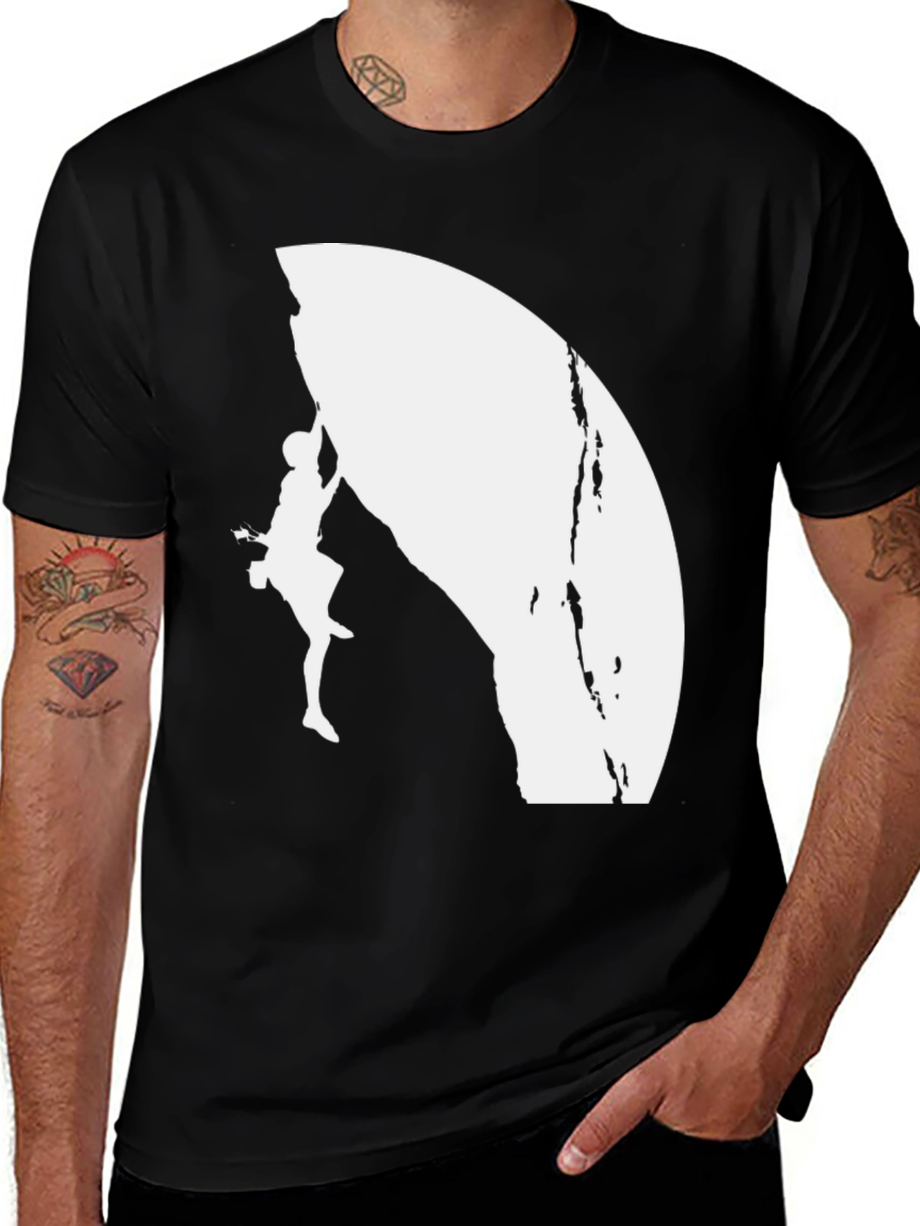 Variant 24 of Climbing T-Shirt - Rock Climbing Silhouette Tee