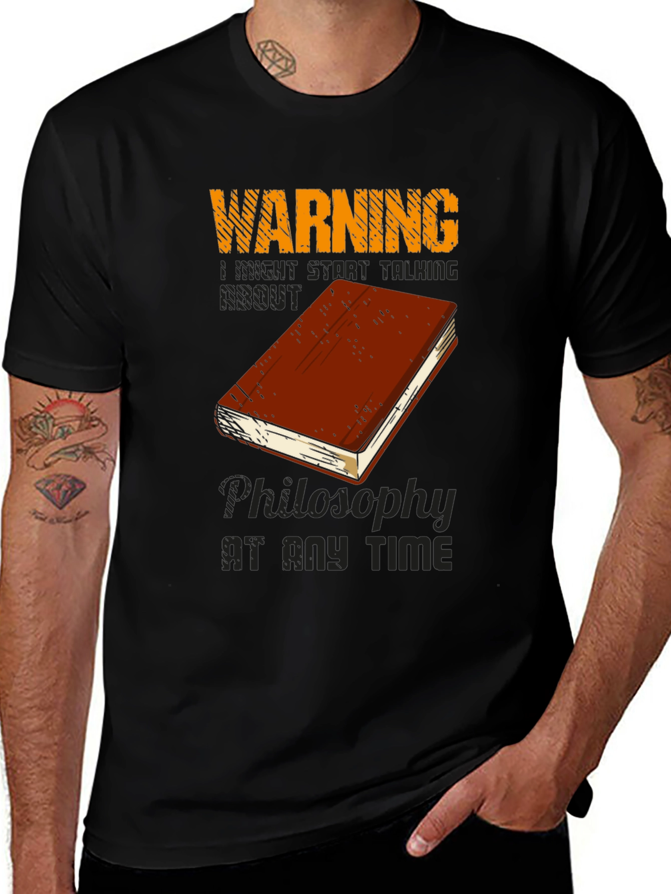 Variant 18 of Warning Philosophy T-Shirt - Talk Philosophy Anytime