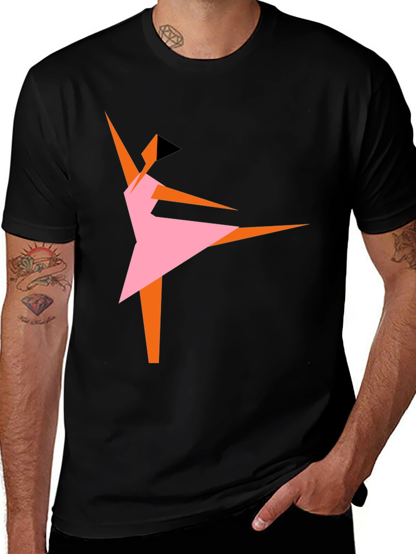 Variant 17 of Geometric Ballerina Black Tee