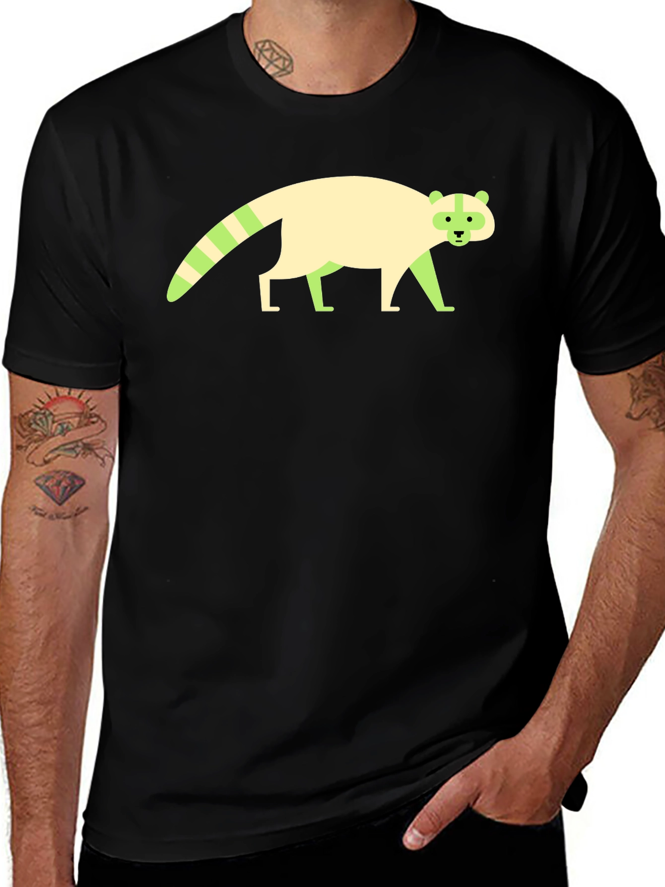 Variant 5 of Raccoon Graphic Tee - Quirky Animal Shirt