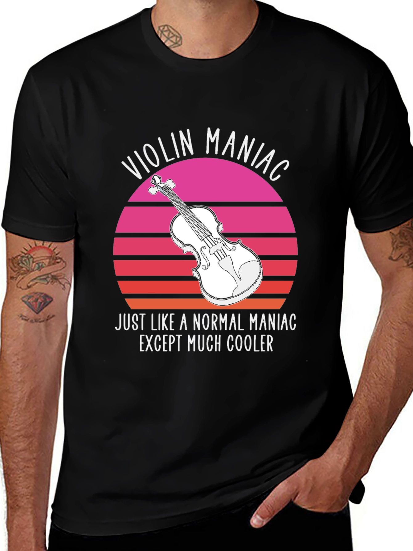Variant 9 of Violin Maniac T-Shirt - Cool Musician Tee