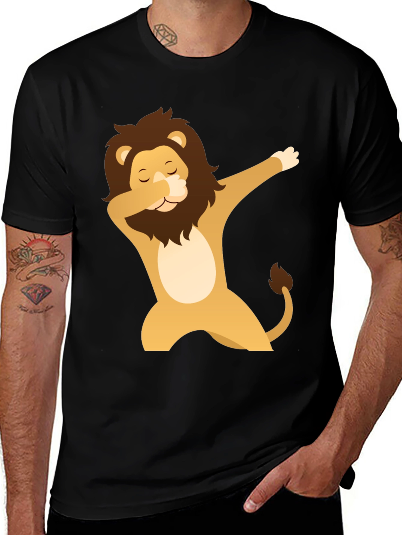 Variant 20 of Dabbing Lion Graphic Tee - Cool & Trendy T-Shirt