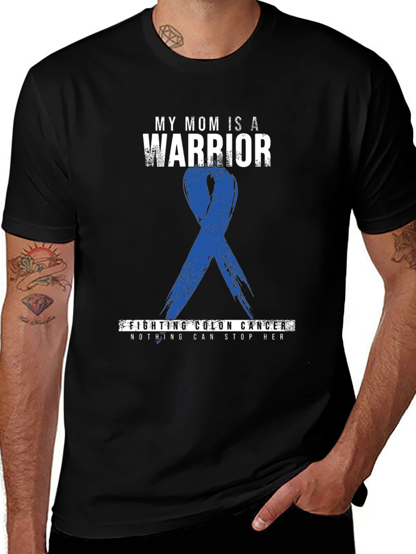 My Mom is a Warrior Colon Cancer Awareness T-Shirt