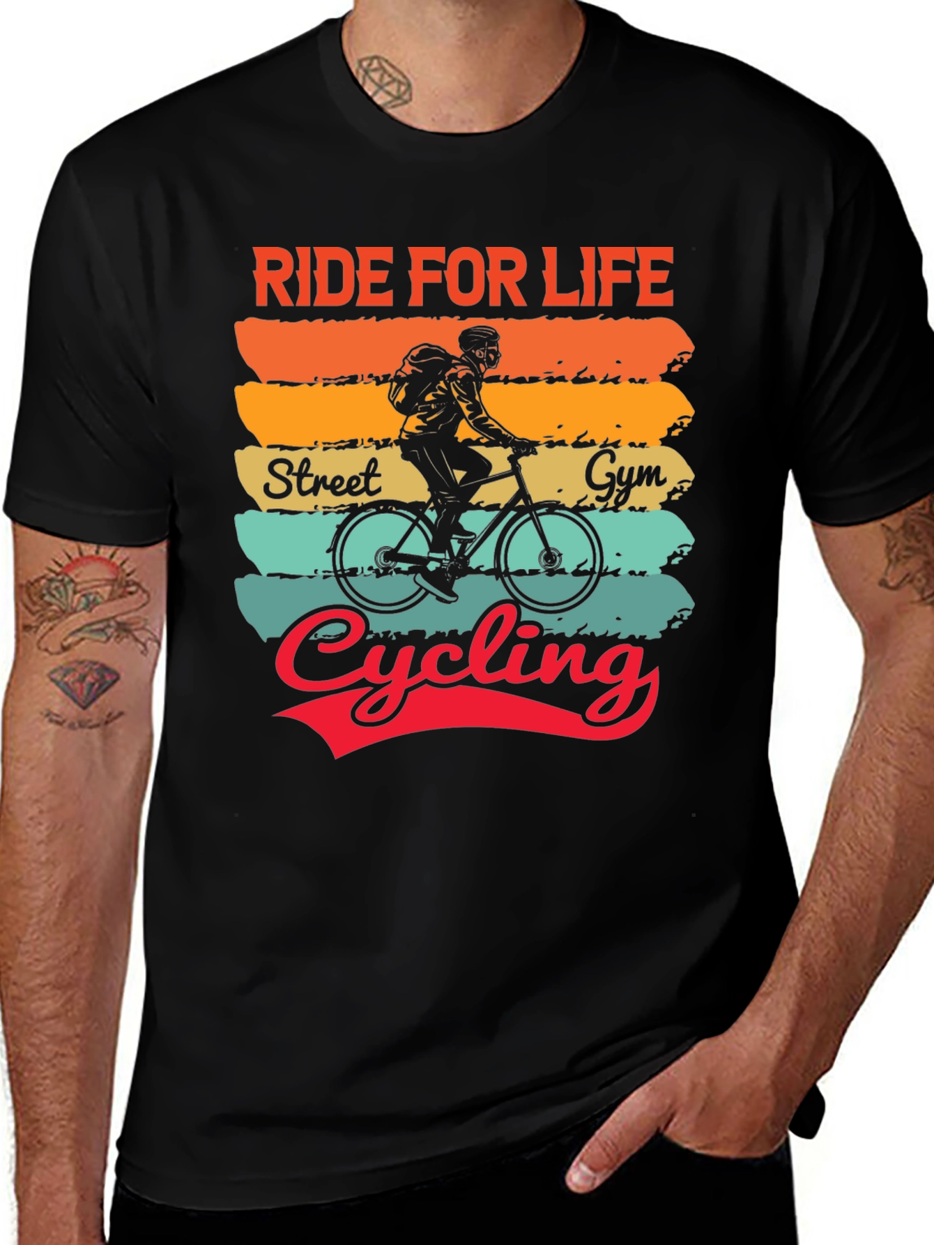 Variant 10 of Ride for Life Cycling T-Shirt