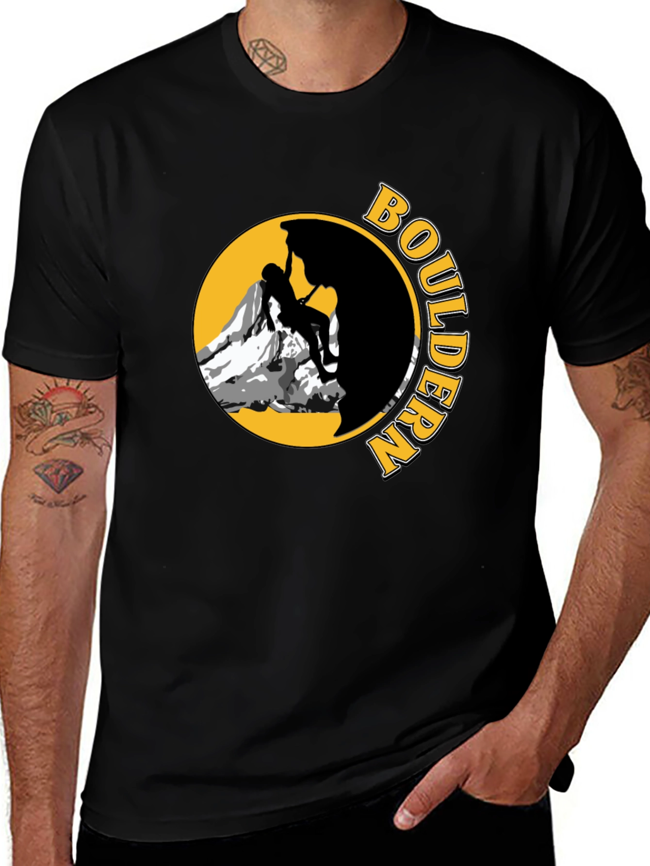 Variant 18 of Boulder Climber Graphic Tee - Black