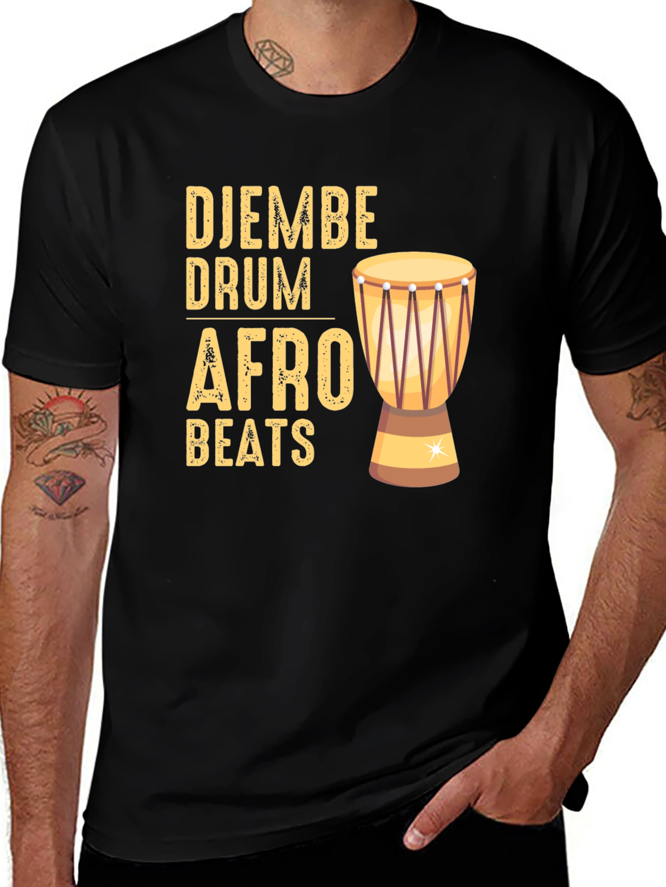 Djembe Drum Afro Beats Graphic Tee