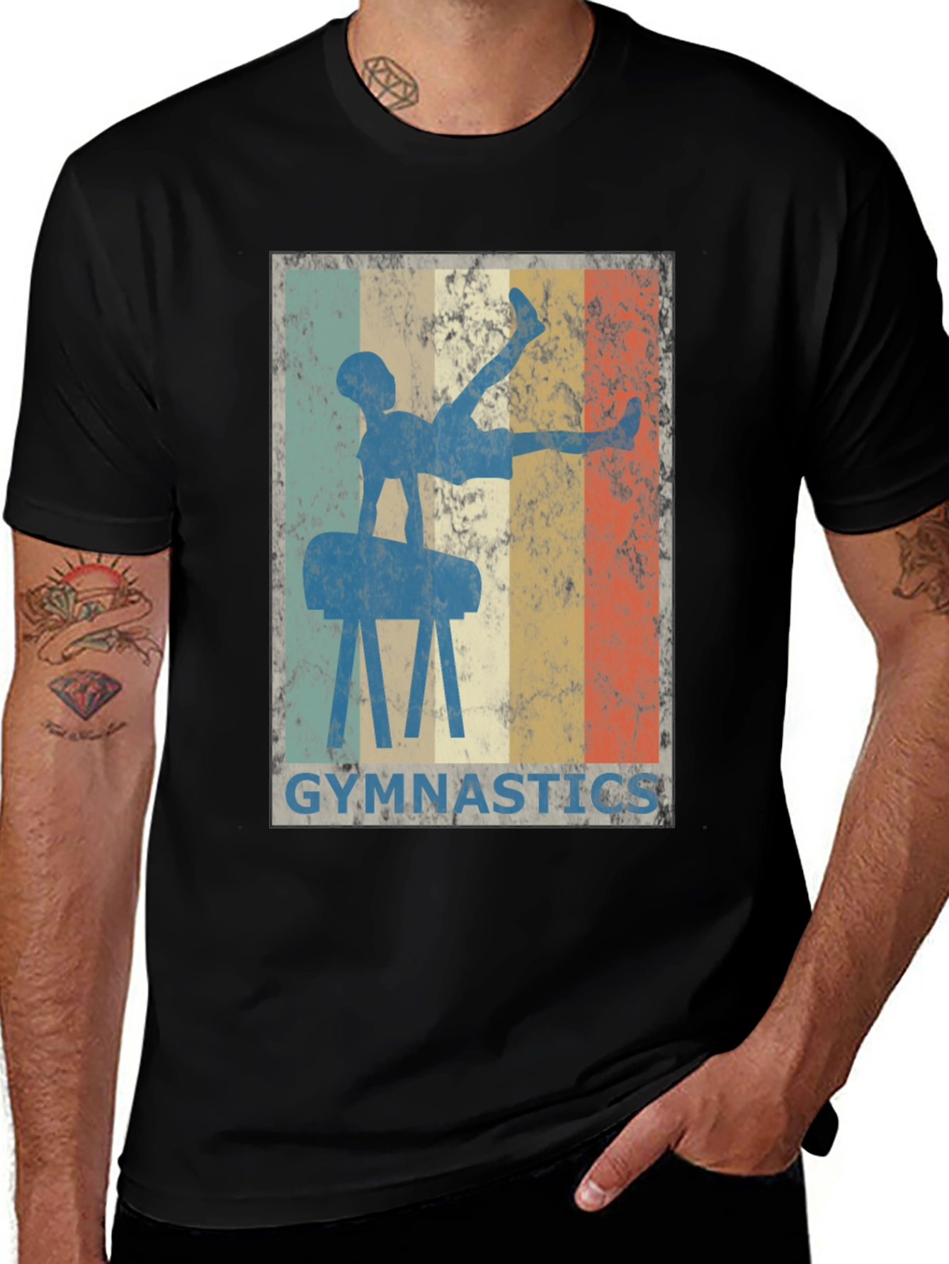 Variant 23 of Vintage Gymnastics T-Shirt - Retro Gymnast Design
