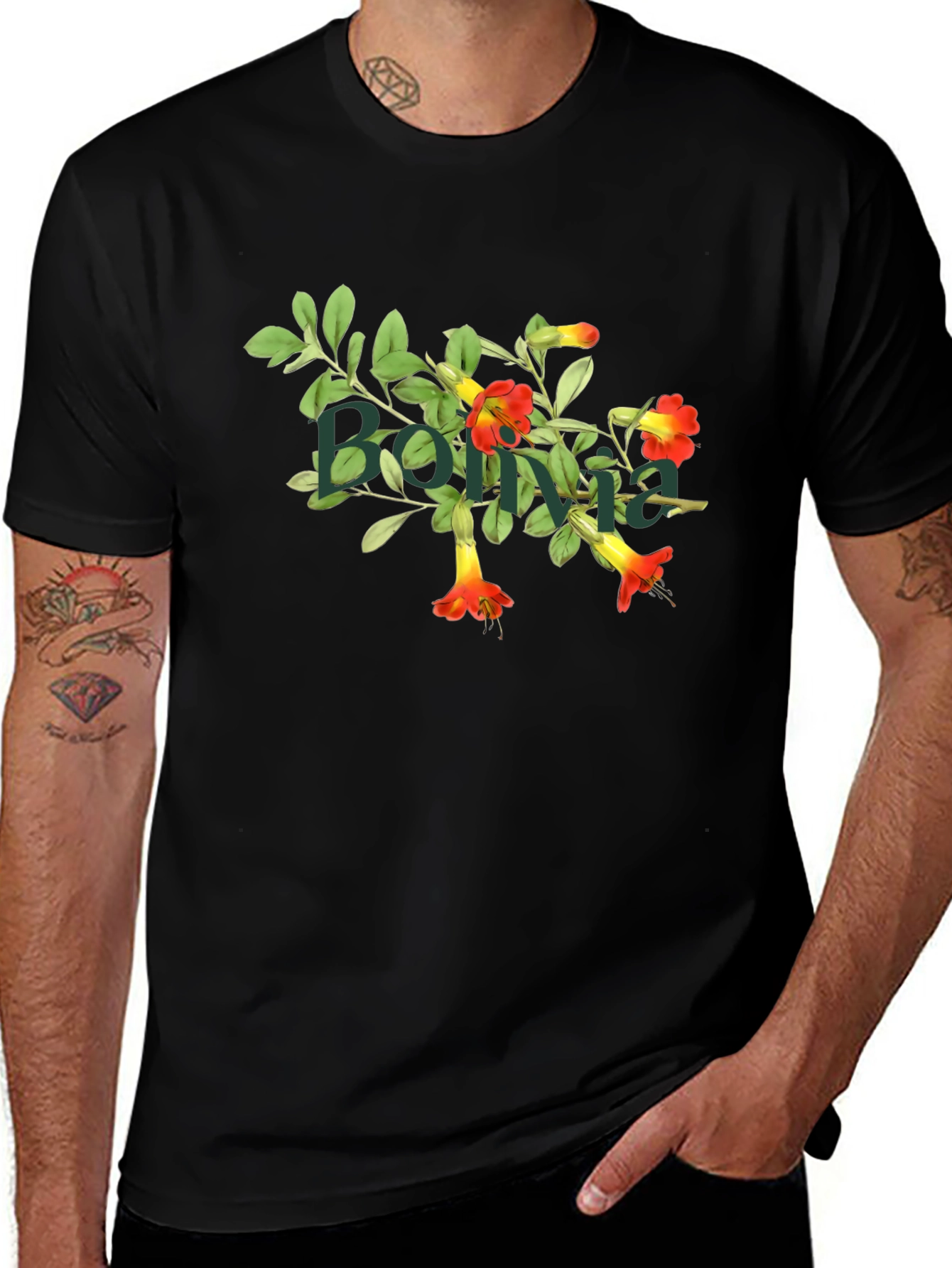 Variant 20 of Floral Bolivia Graphic Tee - Stylish Comfort