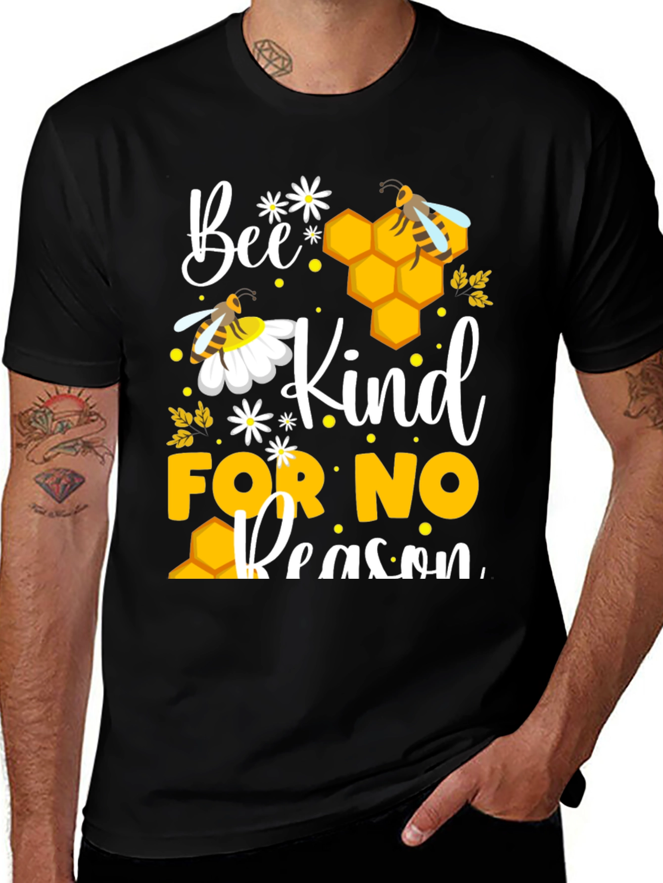 Bee Kind T-Shirt - Honeycomb Design