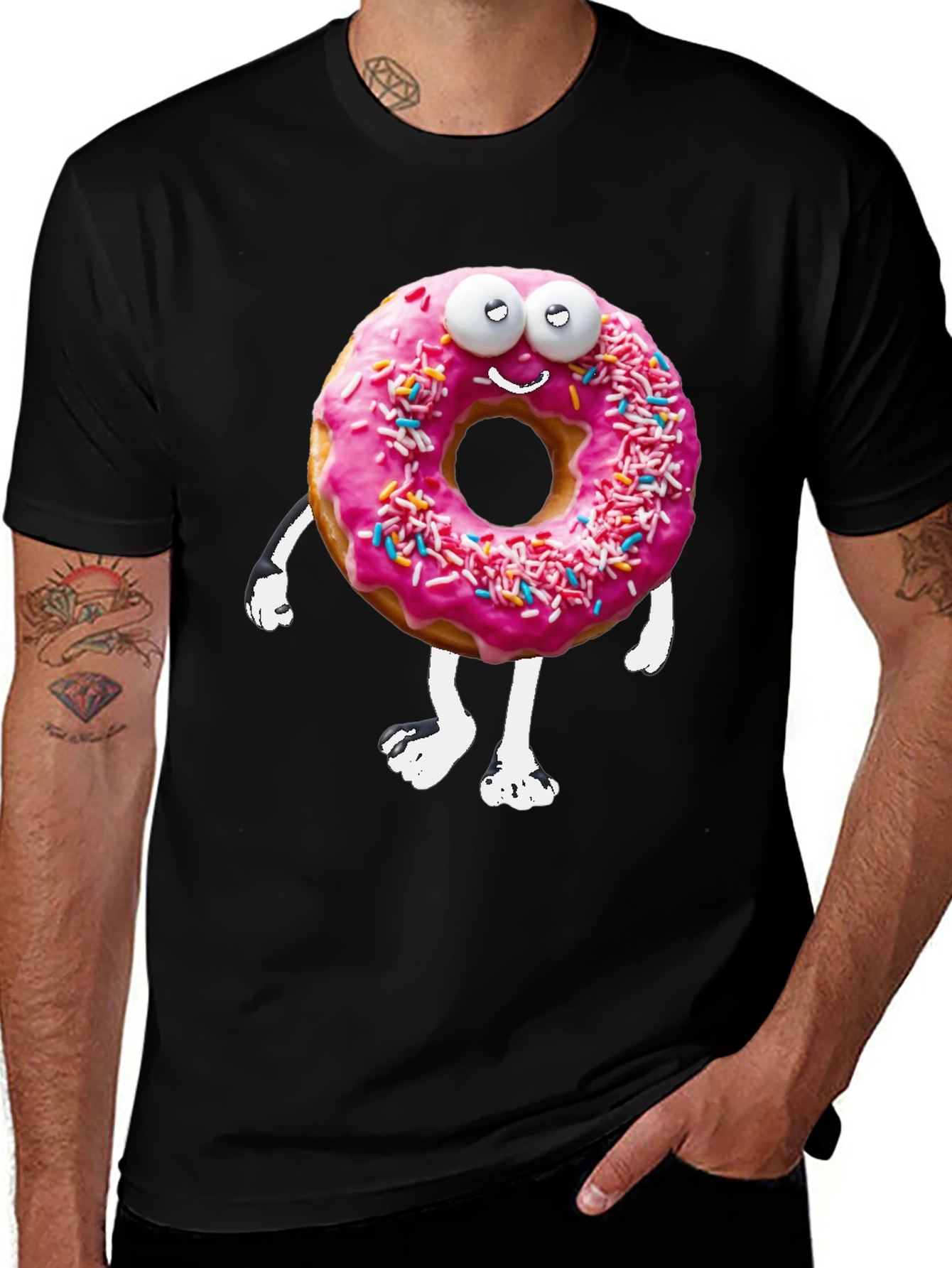 Variant 13 of Funny Donut Cartoon Graphic Novelty T-Shirt