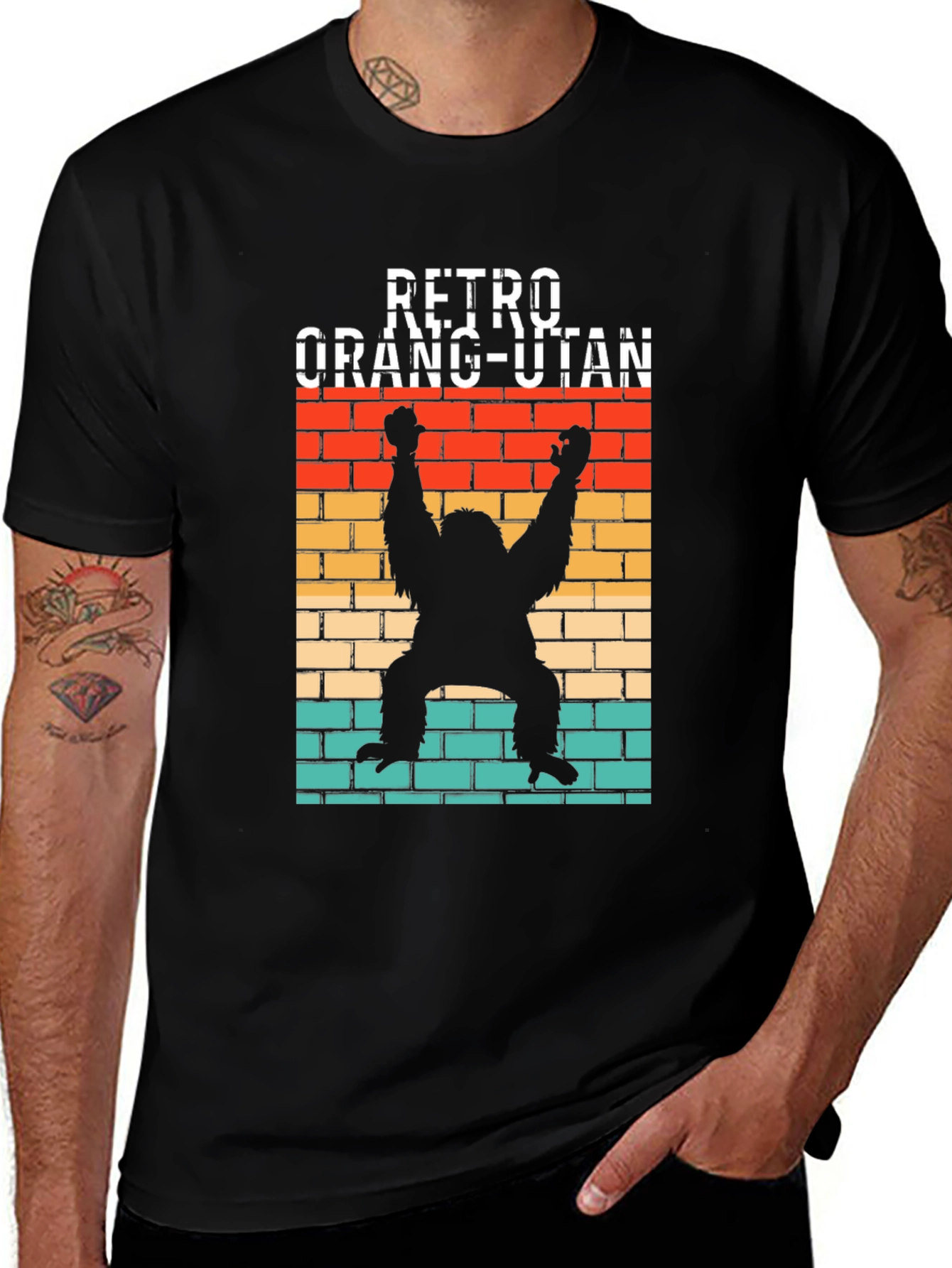 Variant 3 of Retro Orangutan Graphic Tee - Vintage Style T-Shirt