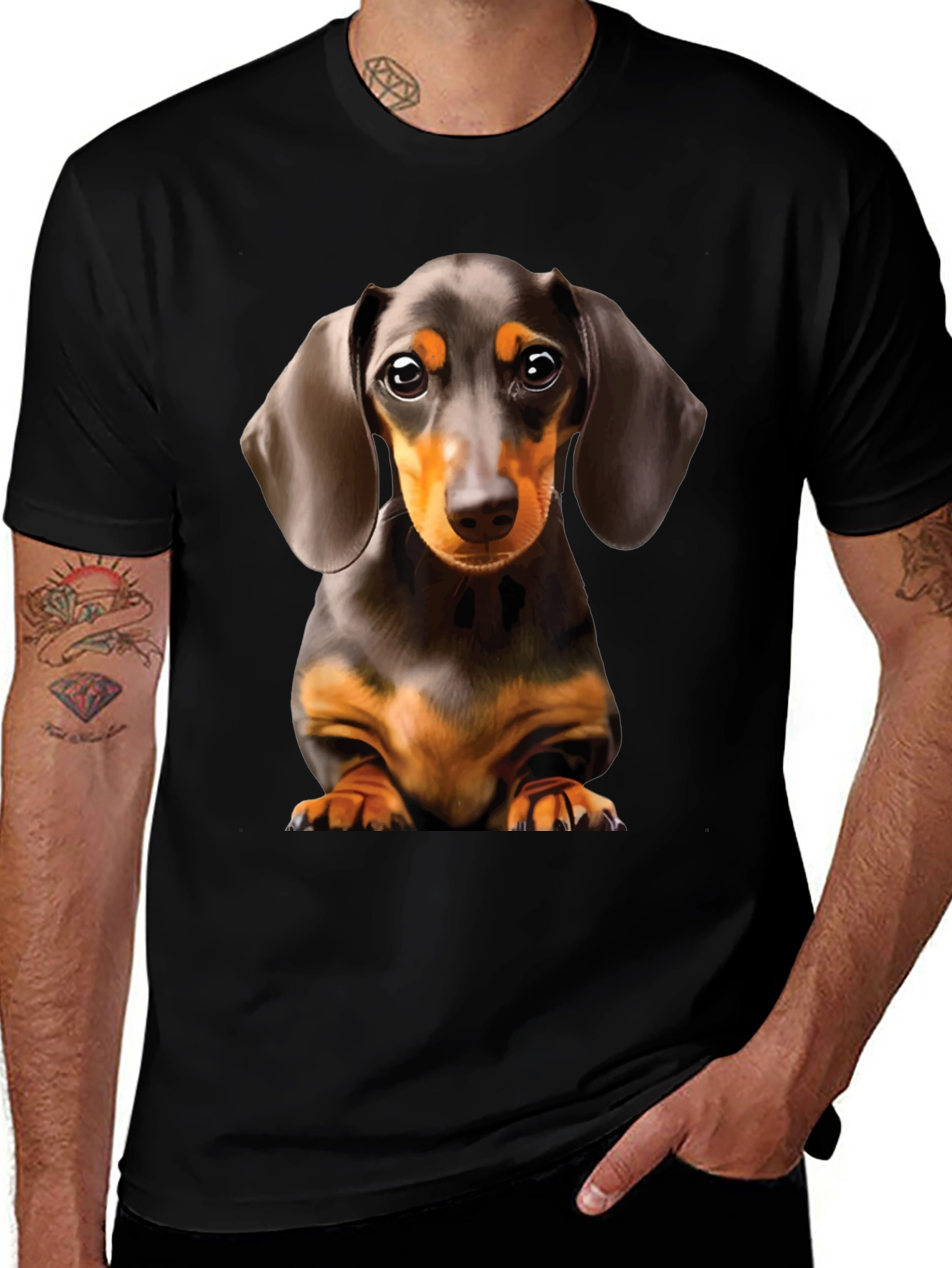 Dachshund Dog Graphic Print Tee