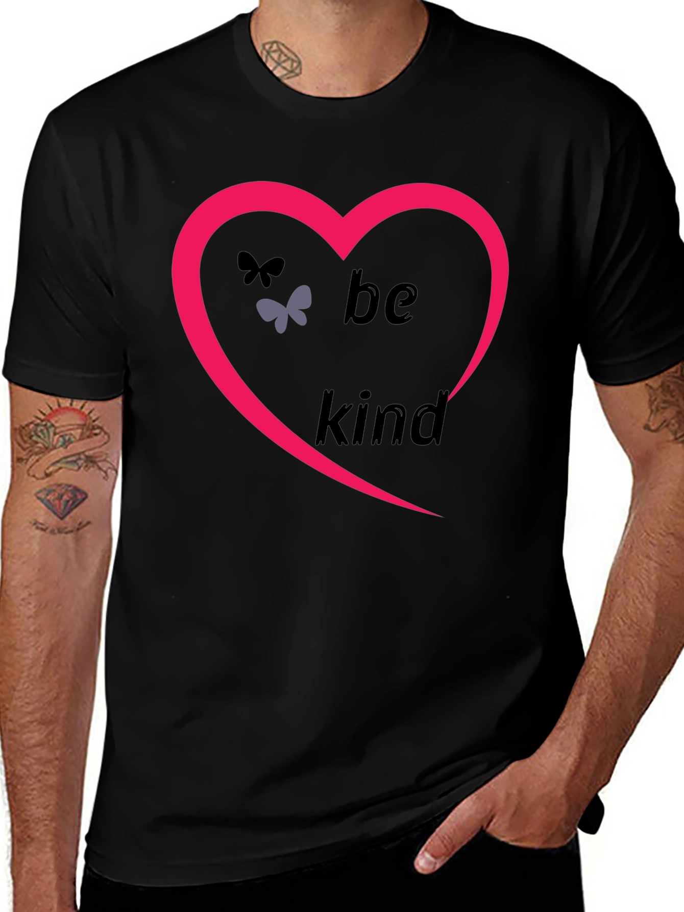 Variant 8 of Be Kind Heart T-Shirt - Positive Message Tee