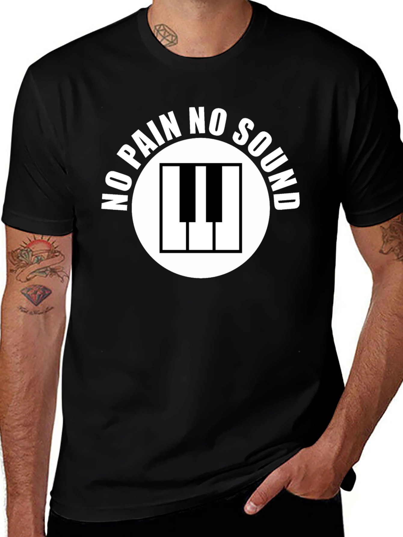 Variant 4 of No Pain No Sound Graphic T-Shirt