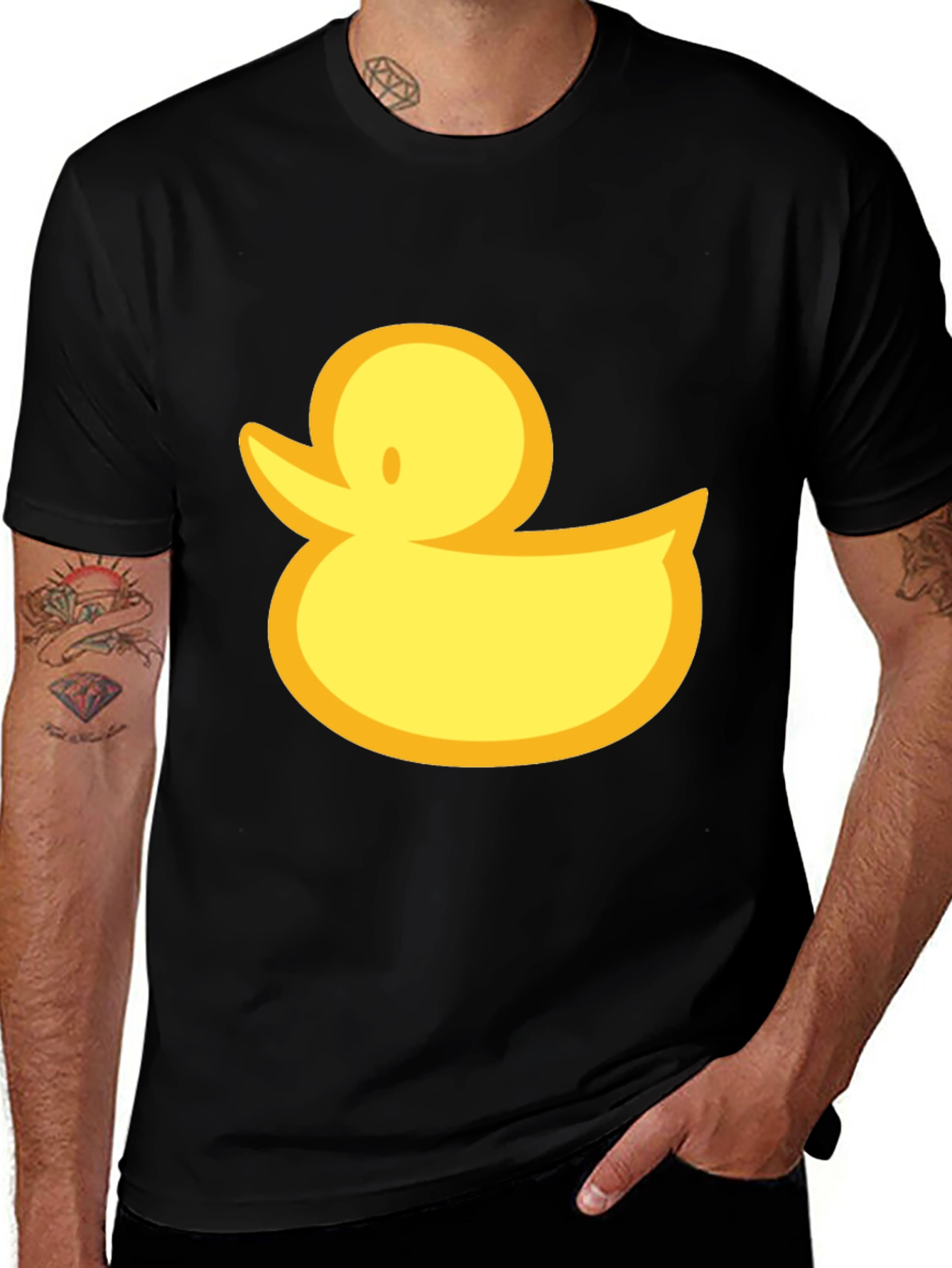 Variant 23 of Duck Graphic Black T-Shirt - Casual Style