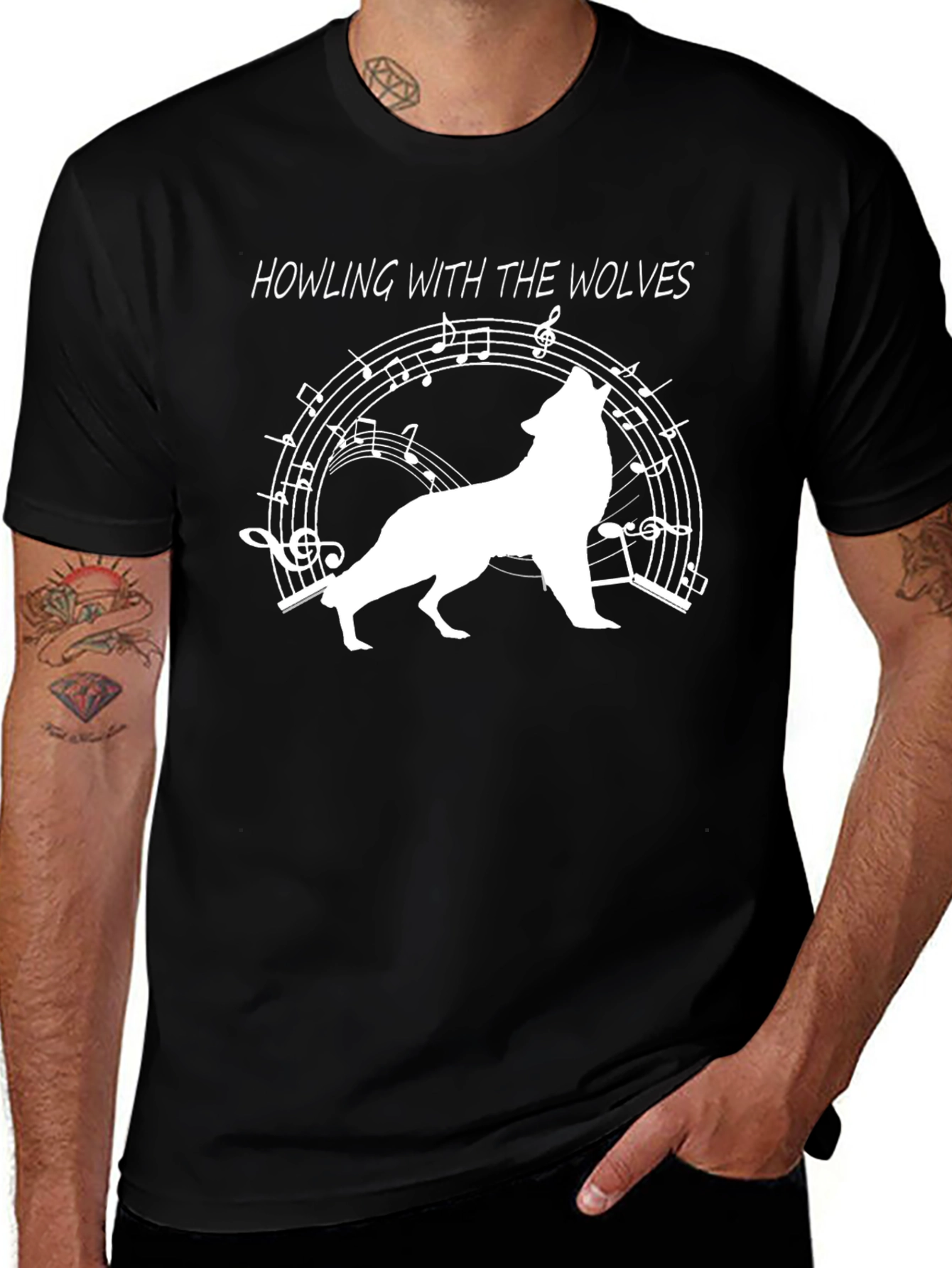 Variant 4 of Howling with the Wolves Graphic Tee