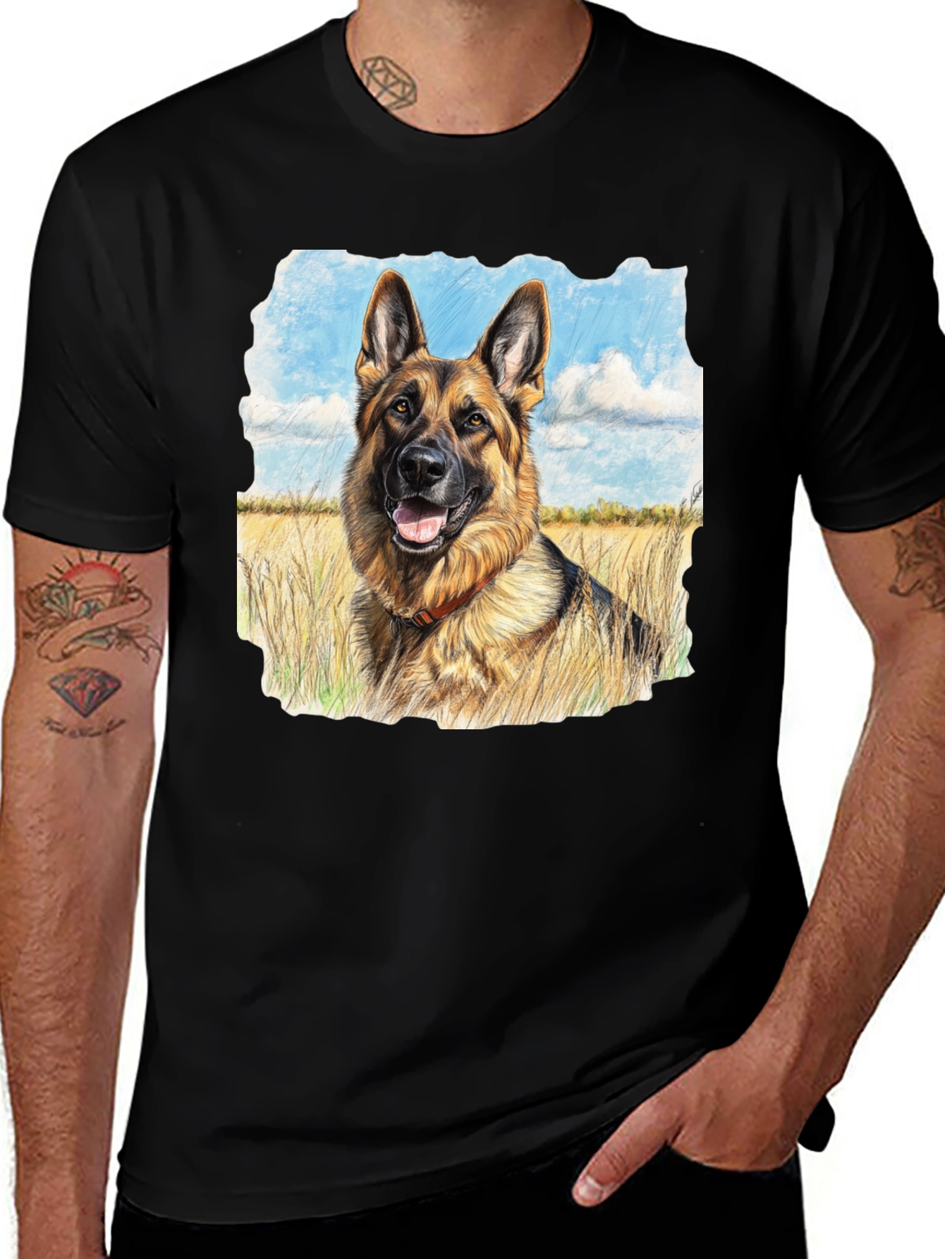German Shepherd Portrait T-Shirt